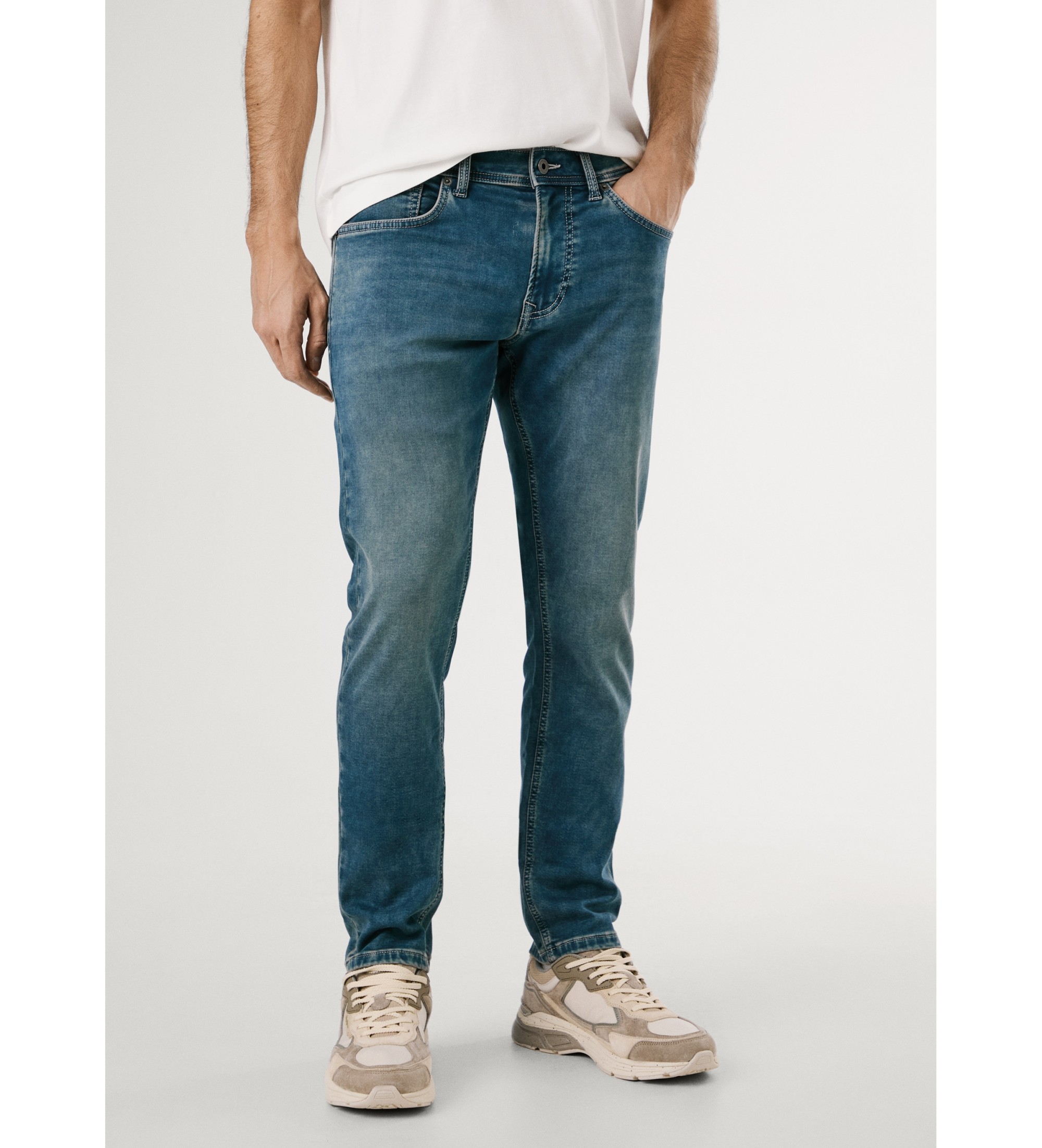 Pepe Jeans für Herren. PM2073898AE Gymdigo Steel Slim Jeans blau (34/30), Lässig, Baumwolle, Denim