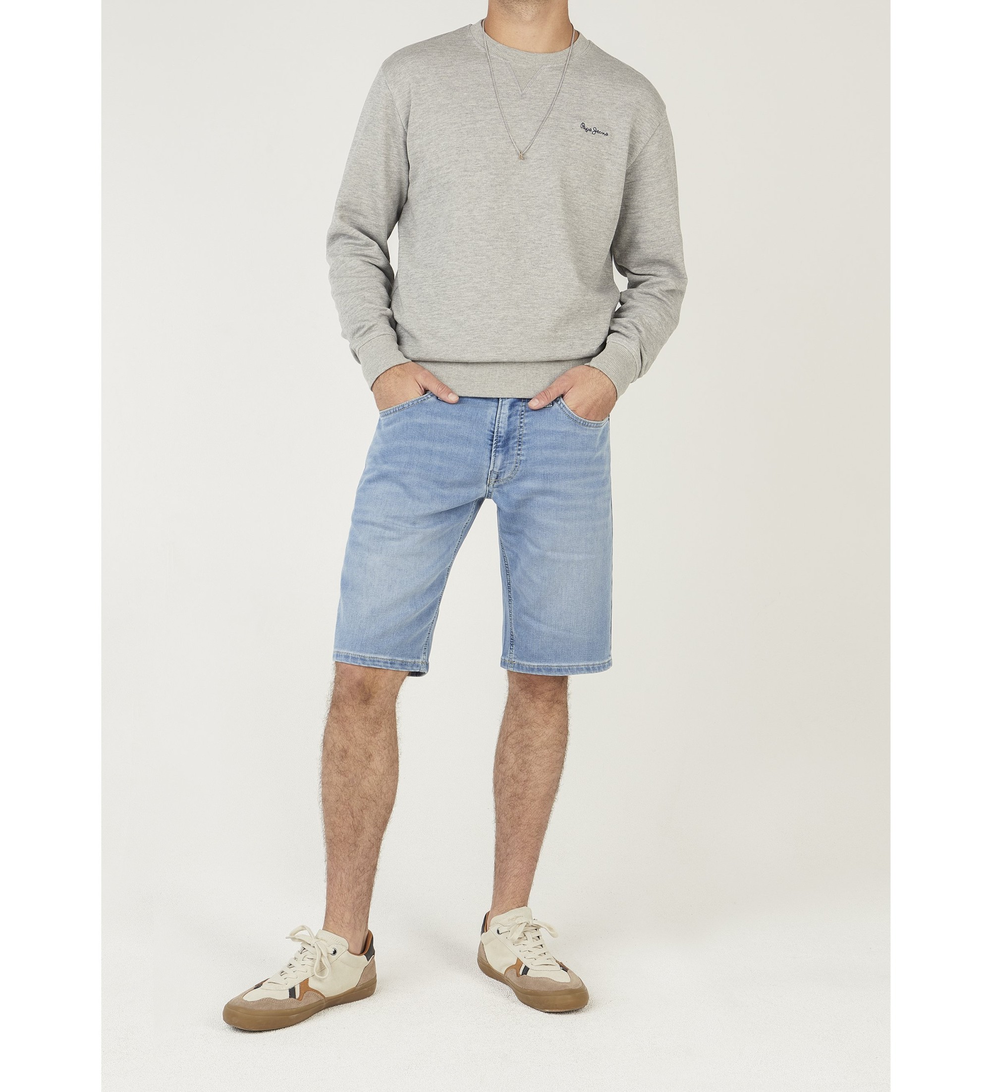 Pepe Jeans für Herren. PM80000442UG Gymdigo Slim Shorts blau (38), Lässig, Baumwolle, Denim