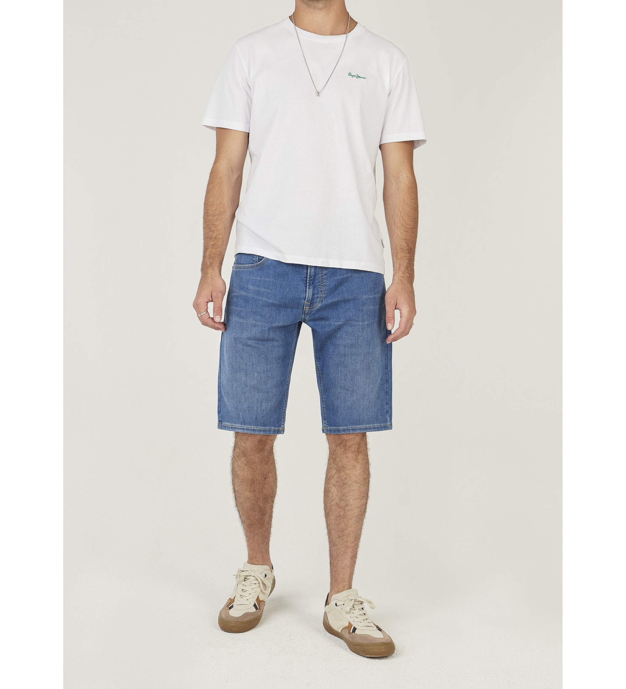 Pepe Jeans für Herren. PM80000444AG Gymdigo Slim Shorts blau (30), Lässig, Baumwolle, Denim