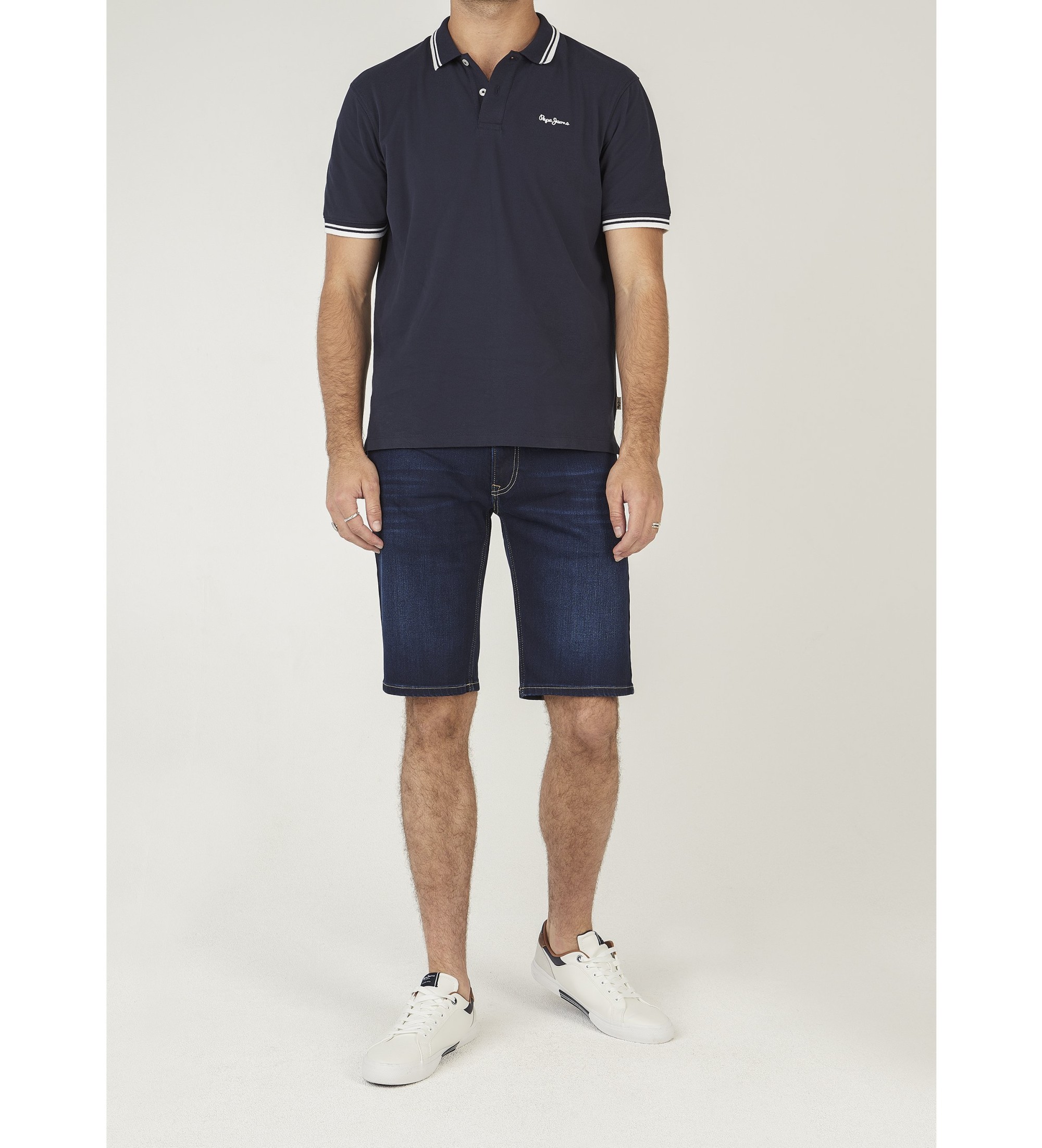 Pepe Jeans für Herren. PM80000446AG Gymdigo Slim Shorts blau (36), Lässig, Baumwolle, Denim