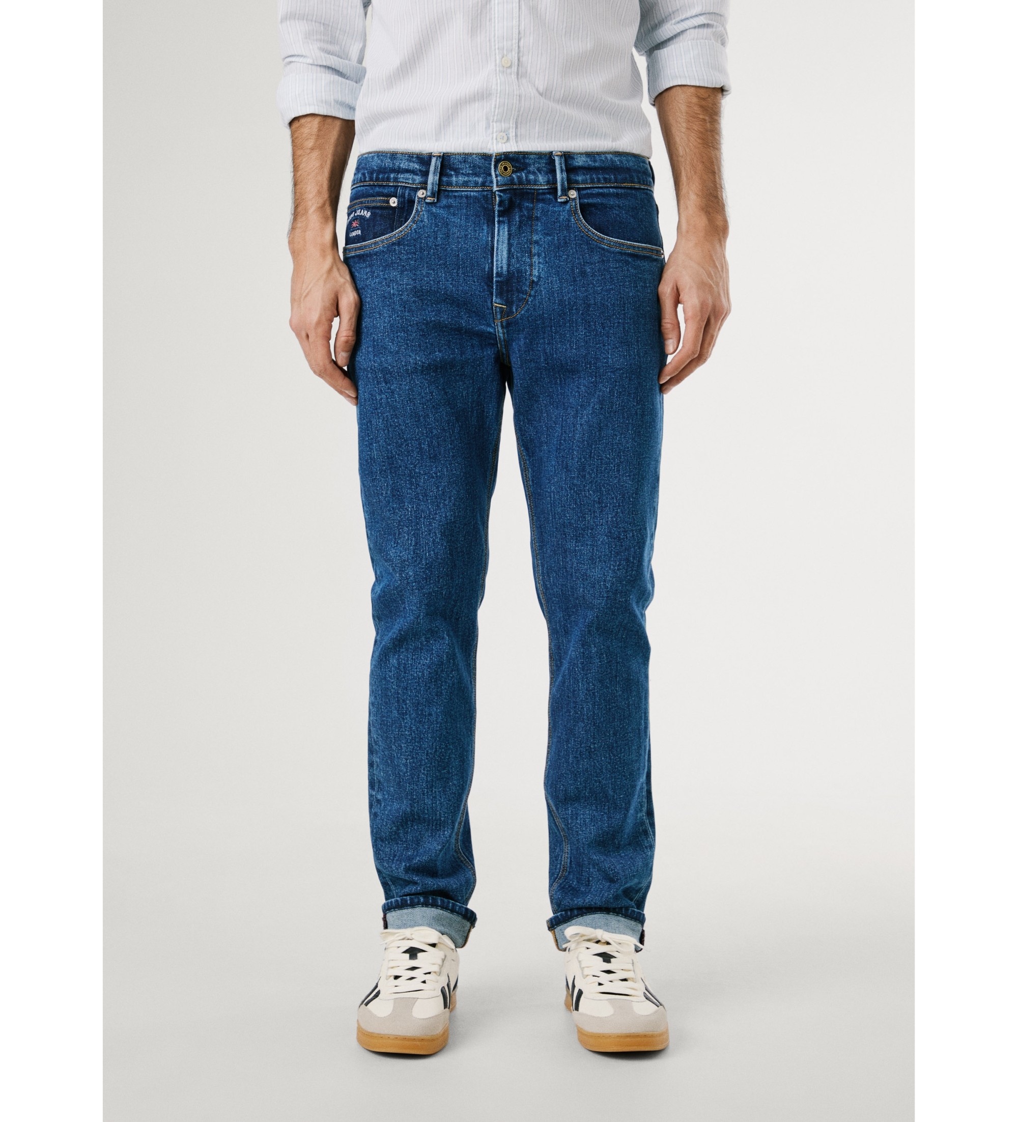 Pepe Jeans für Herren. PM208411 Jeans Slim Hatch blau (36/30), Lässig, Baumwolle, Denim