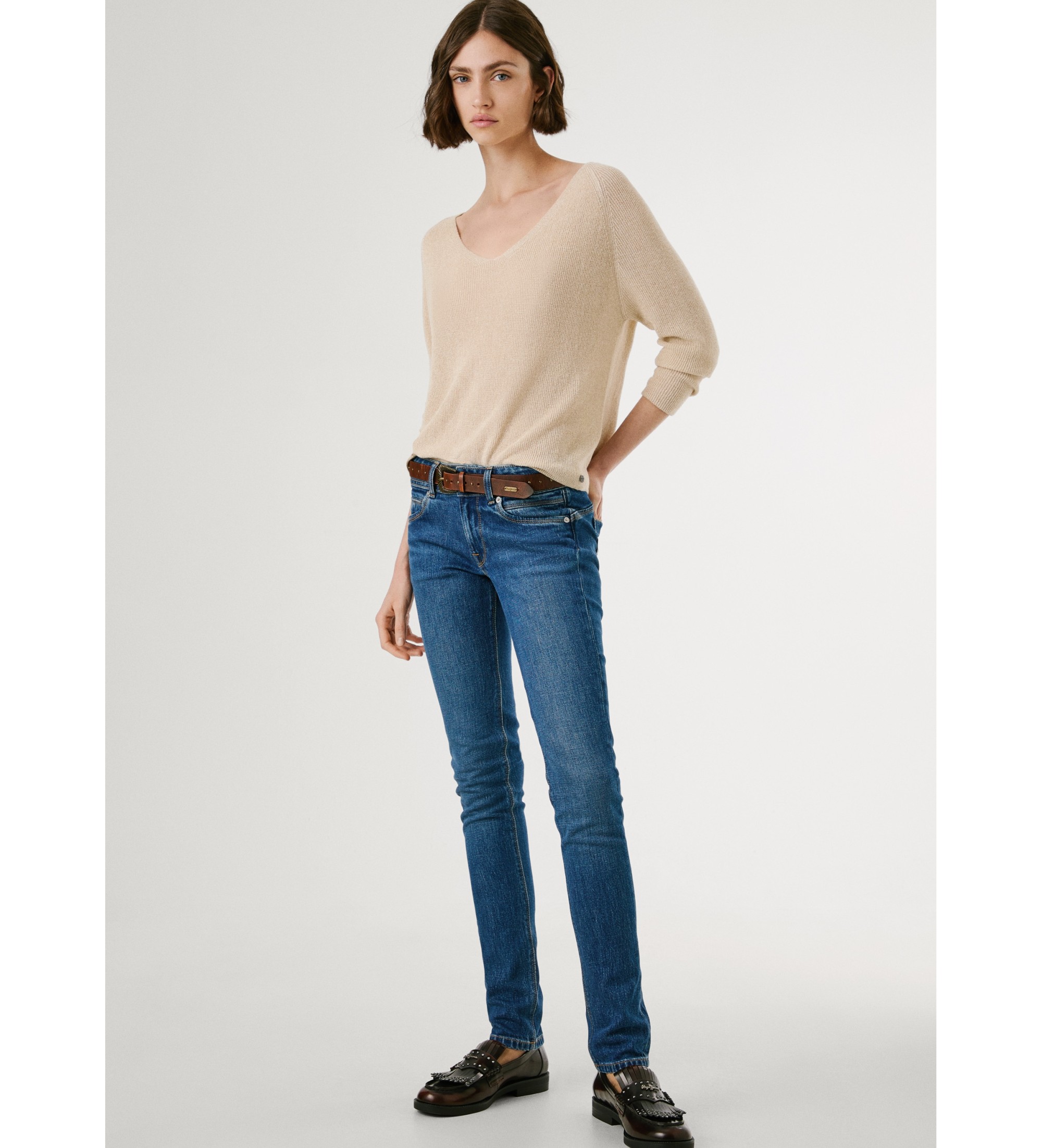 Pepe Jeans für Damen. PL2050625VA Jeans Slim Iconic Brooke blau (26/30), Lässig, Baumwolle, Denim