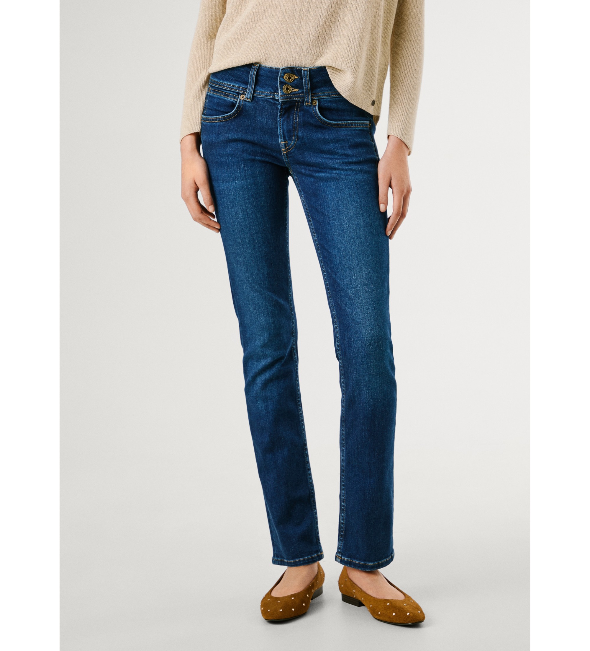 Pepe Jeans für Damen. PL2047295AB Jeans Slim Venus blau (26/30), Lässig, Baumwolle, Denim
