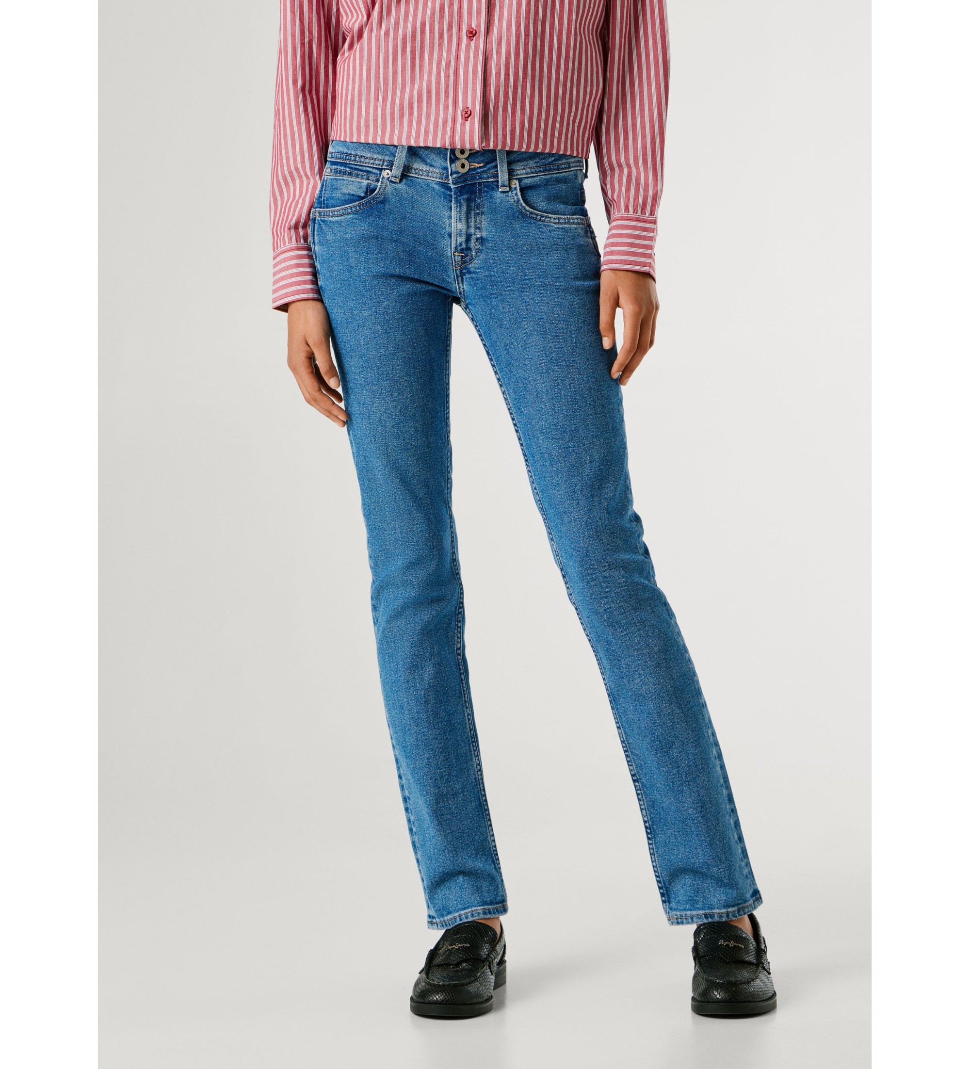 Pepe Jeans für Damen. PL20472983SA Jeans Slim Venus blau (31/32), Lässig, Baumwolle, Denim