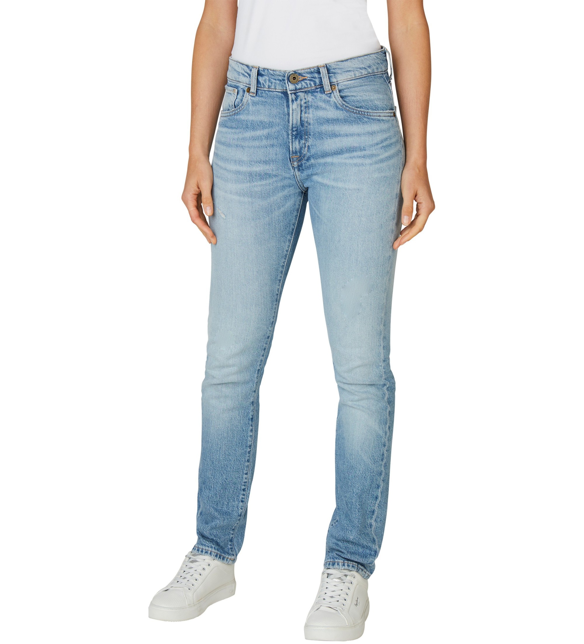 Pepe Jeansvoor vrouwen. PL20458982VA Jeans Slim Grace blauw (25/30), Casual, Katoen, Denim