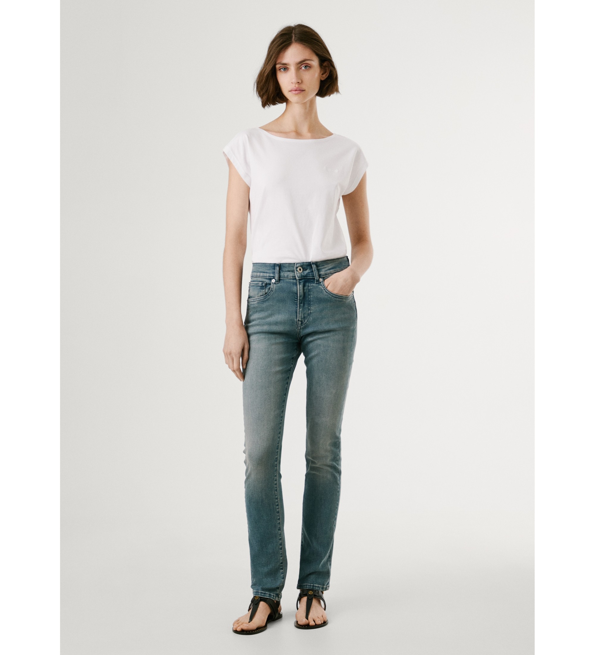 Pepe Jeans für Damen. PL2045898AD Jeans Slim Grace blau (30/30), Lässig, Baumwolle, Denim