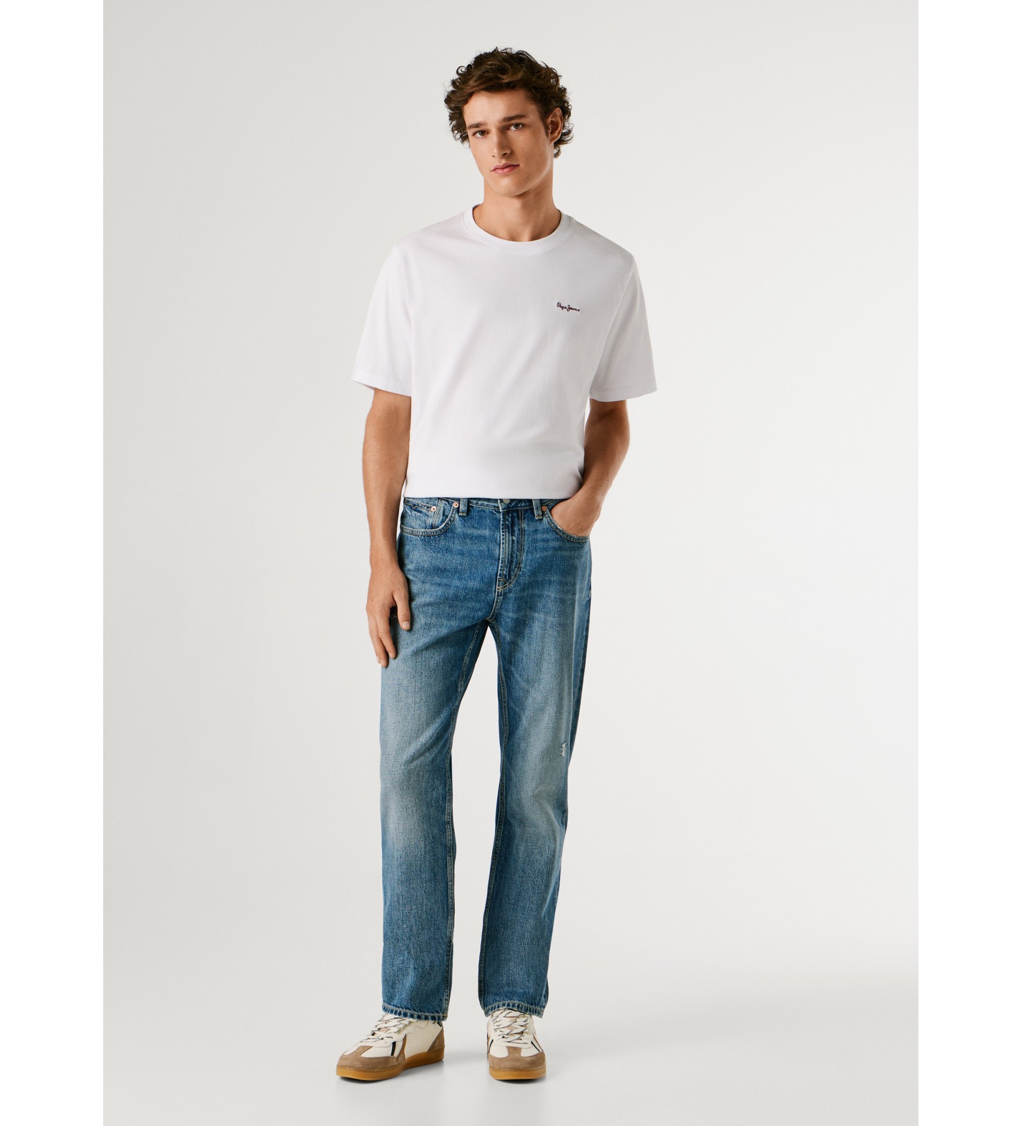 Pepe Jeansvoor mannen. PM2084108 Jeans Byron Mid Blauw (32/34), Casual, Katoen, Denim