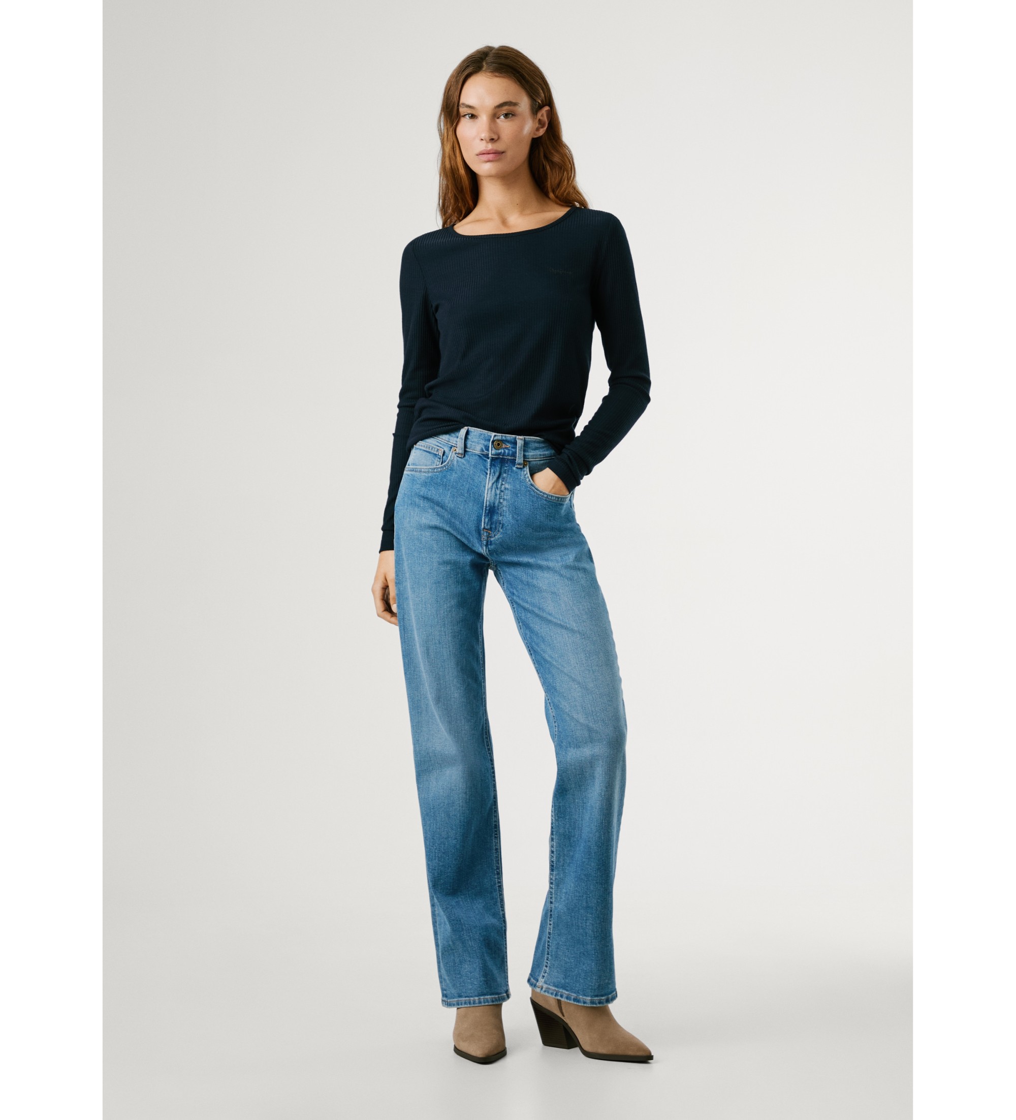 Pepe Jeans für Damen. PL2050673VA Jeans Gerade Robyn blau (26/30), Lässig, Baumwolle, Denim