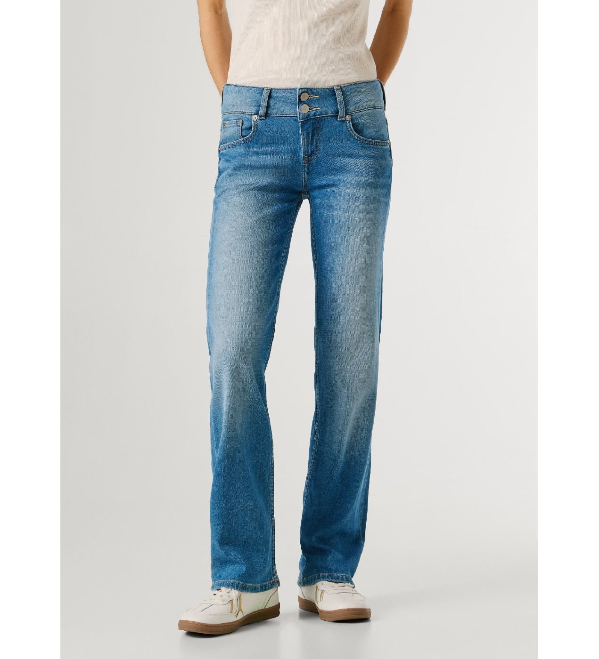 Pepe Jeans für Damen. PL20484853AB Jeans Venus blau (28/34), Lässig, Baumwolle, Denim