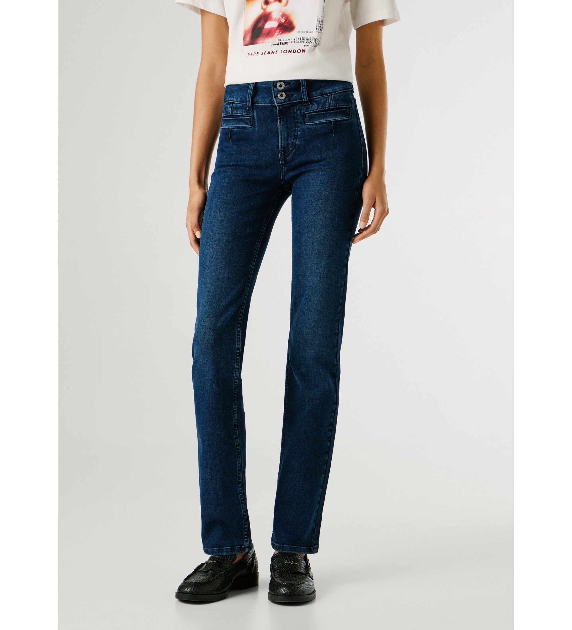Pepe Jeans für Damen. PL20509327FB Gerade Contour Jeans navy (29/32), Lässig, Baumwolle, Marine