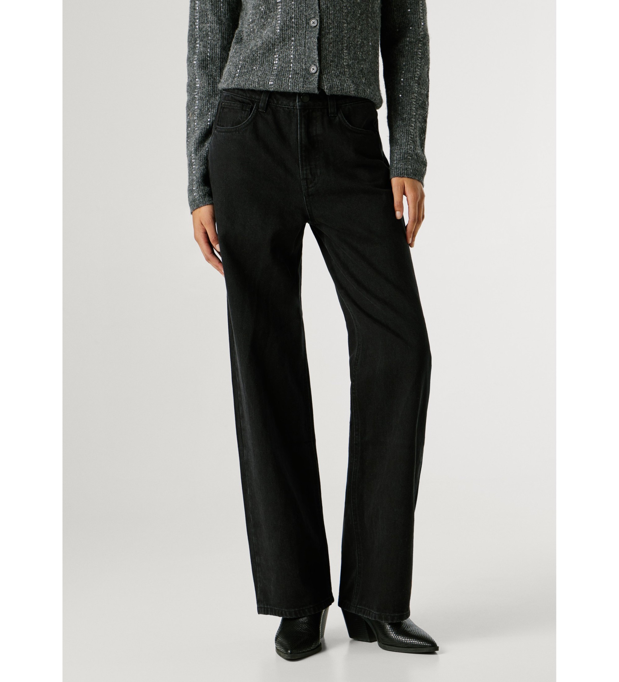 Pepe Jeans für Damen. PL20506969S0 Jeans Straight Lexa schwarz (29/30), Lässig, Baumwolle