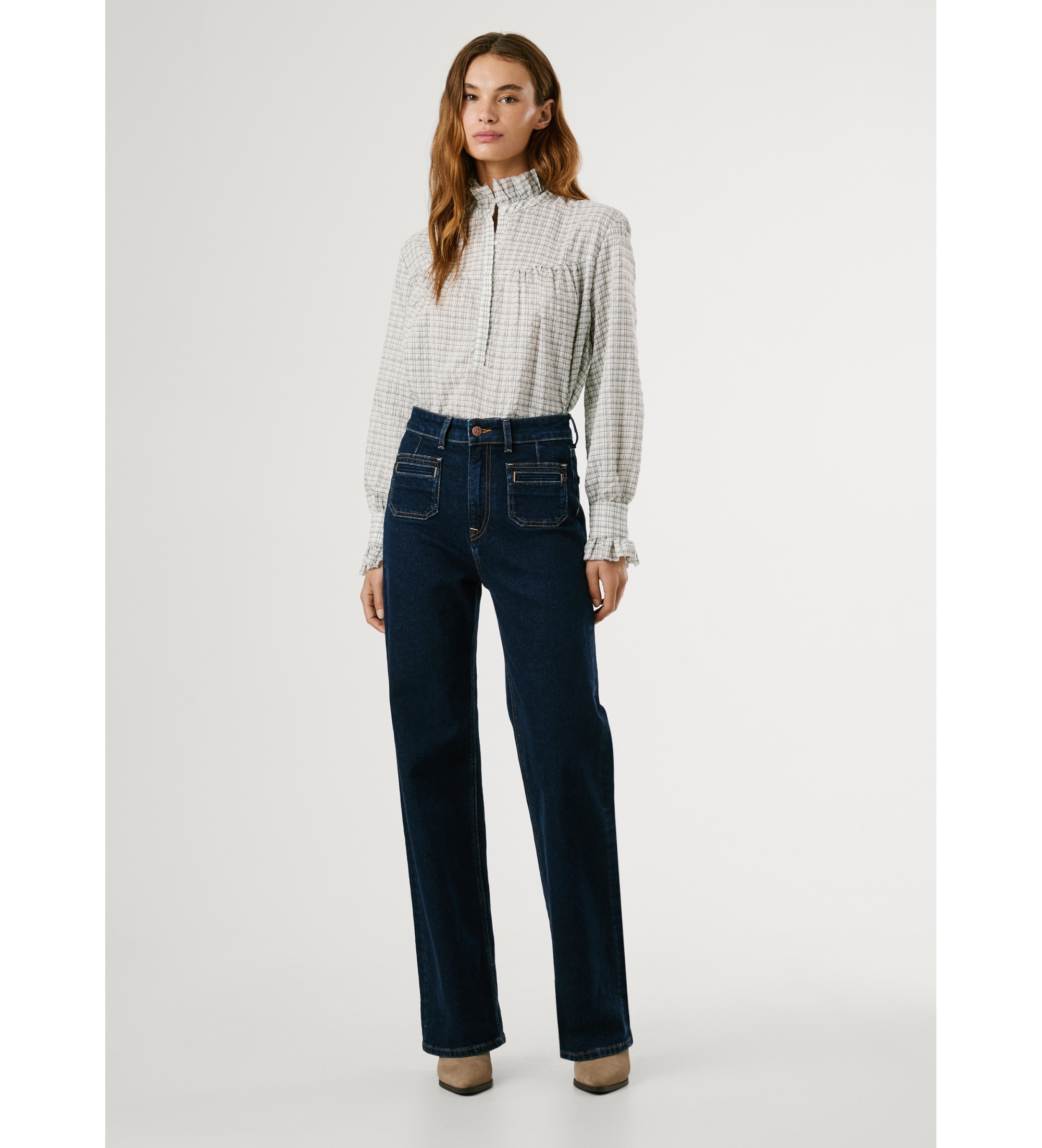Pepe Jeans für Damen. PL2050882 Jeans Straight Lexa Rinse navy (30/30), Lässig, Baumwolle, Denim, Marine