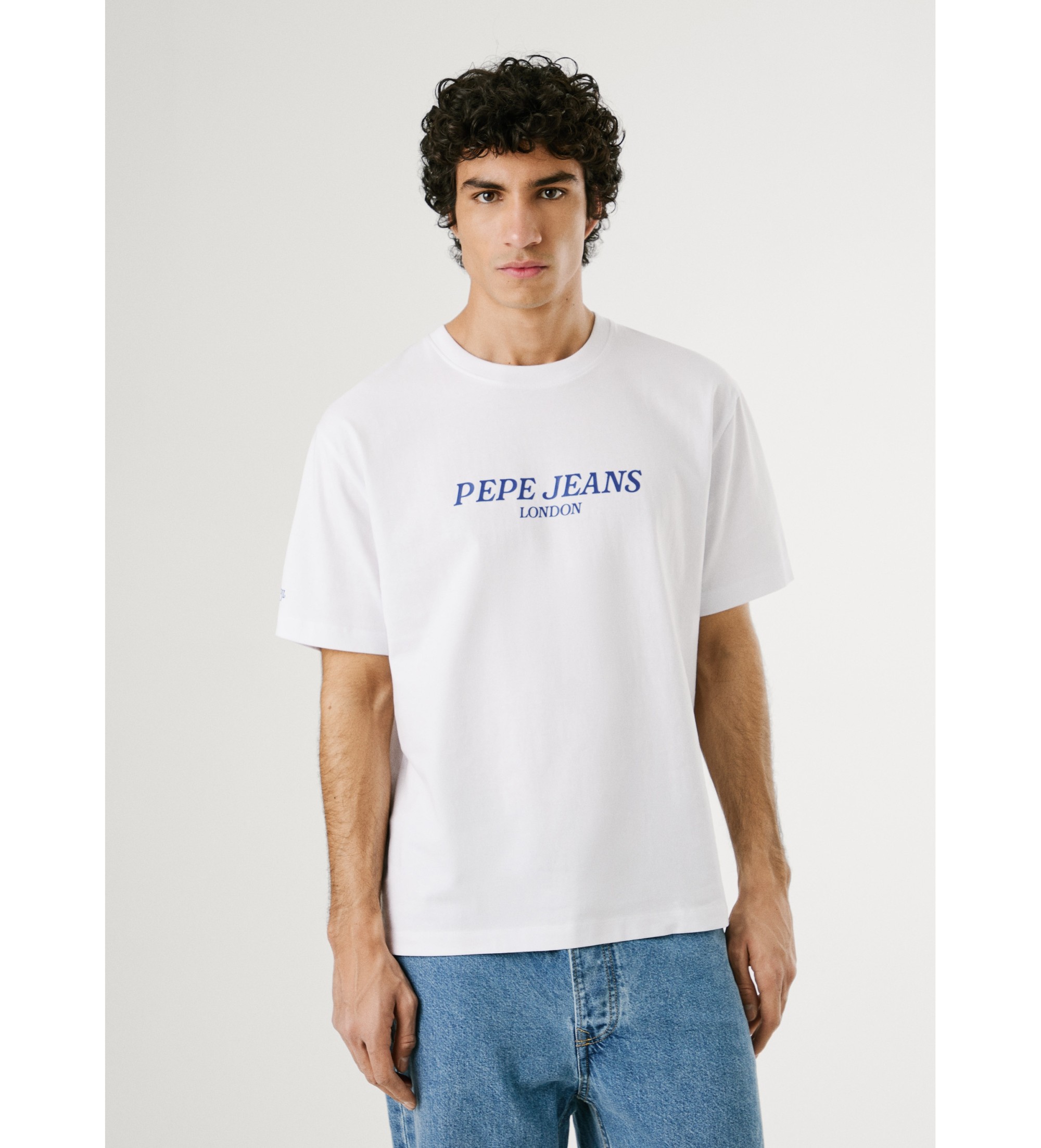 Pepe Jeans für Herren. PM509958 T-shirt Tadeo weiß (S), Lässig, Baumwolle, Kurzarm