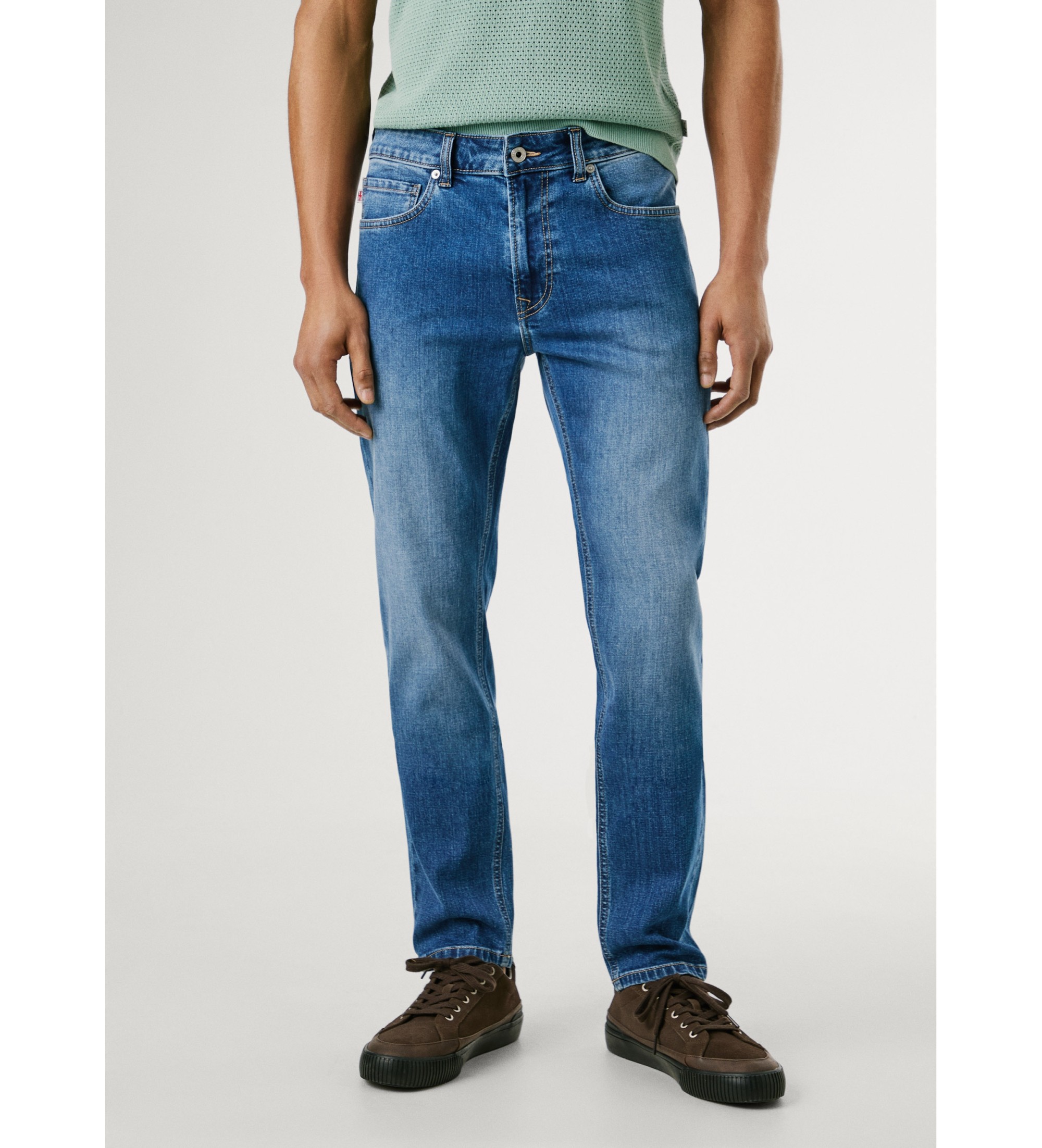 Pepe Jeans für Herren. PM2083994FA Jeans Tapered Stanley blau (33/30), Lässig, Baumwolle, Denim