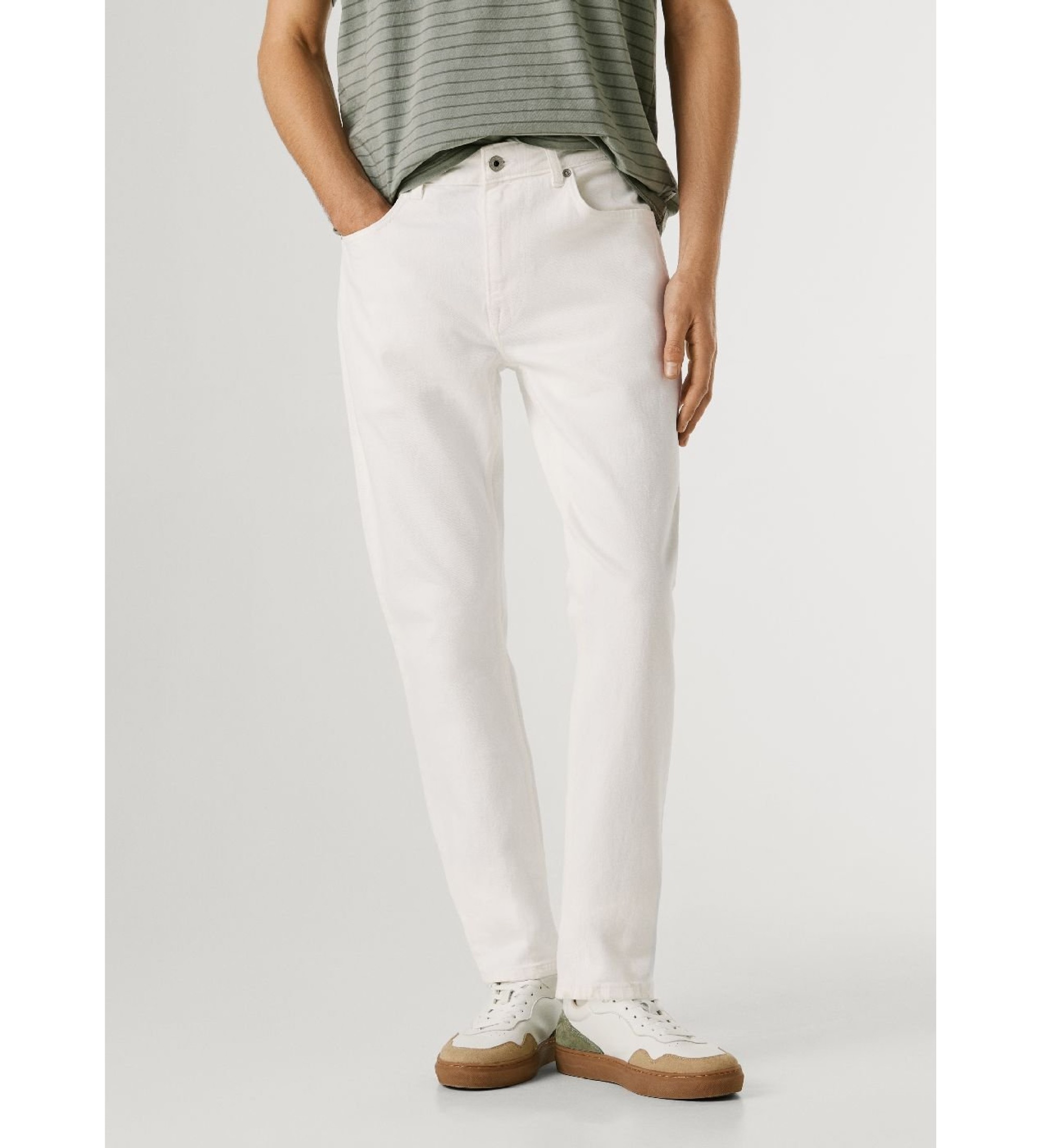 Pepe Jeansvoor mannen. PM20839961CA Stanley Tapered Broek wit (36/32), Casual, Katoen