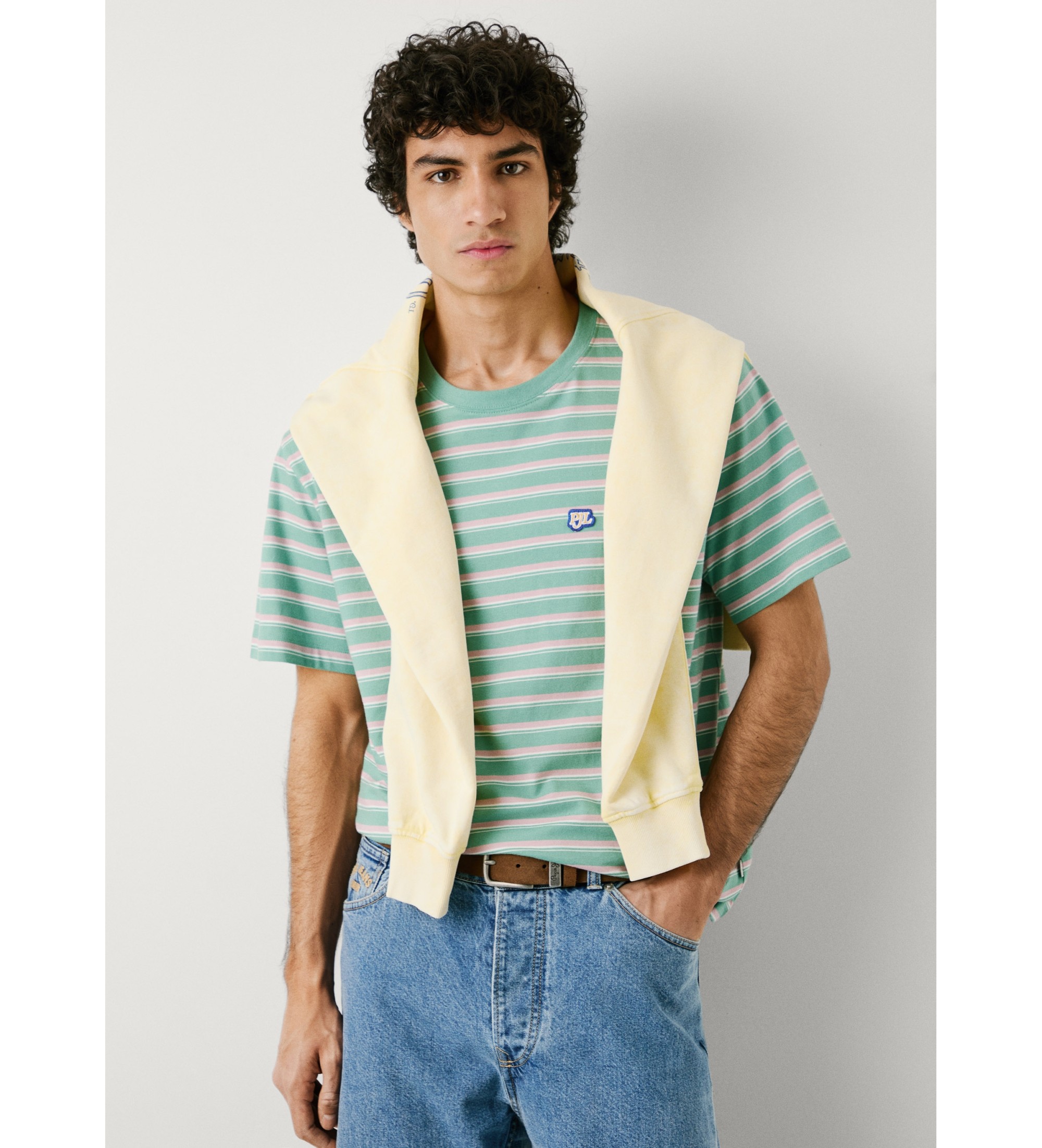 Pepe Jeans für Herren. PM509963 Tark T-Shirt grün (S), Blau, Lässig, Baumwolle, Kurzarm