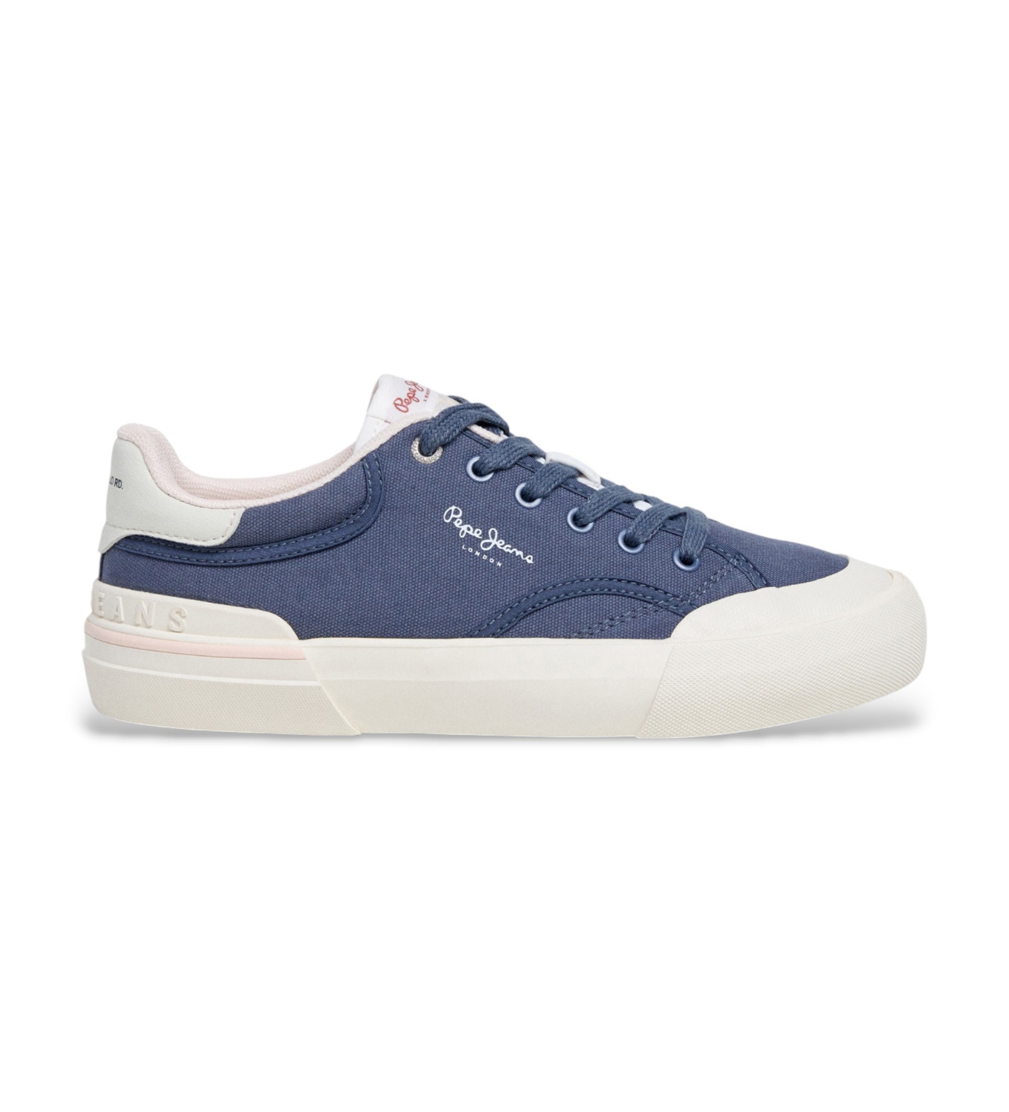 Pepe Jeans für Damen. PLS300017 Taylor Basic Sneaker marineblau (37), Stoff, Wohnung, Schnürsenkel, Lässig