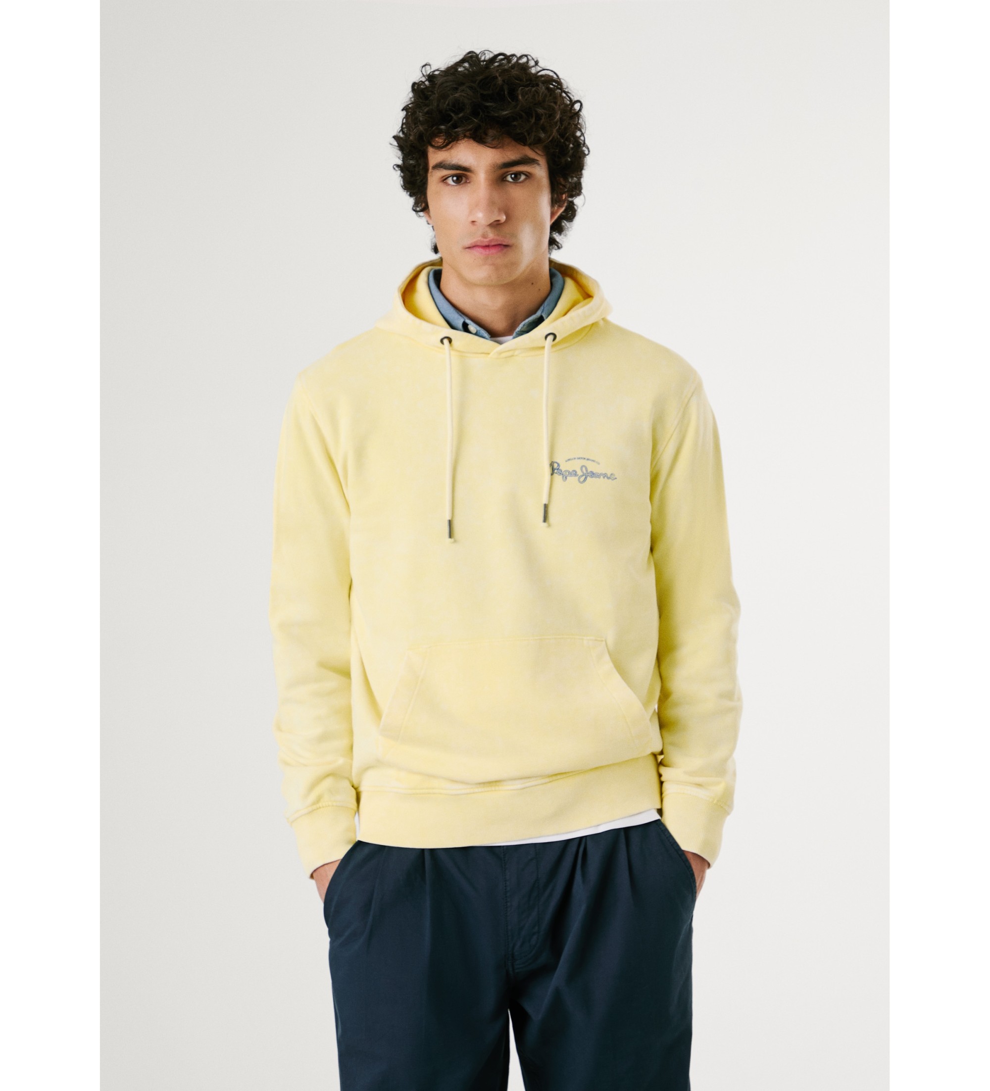 Pepe Jeans für Herren. PM582916 Sweatshirt Terrel gelb (M), Lässig, Baumwolle