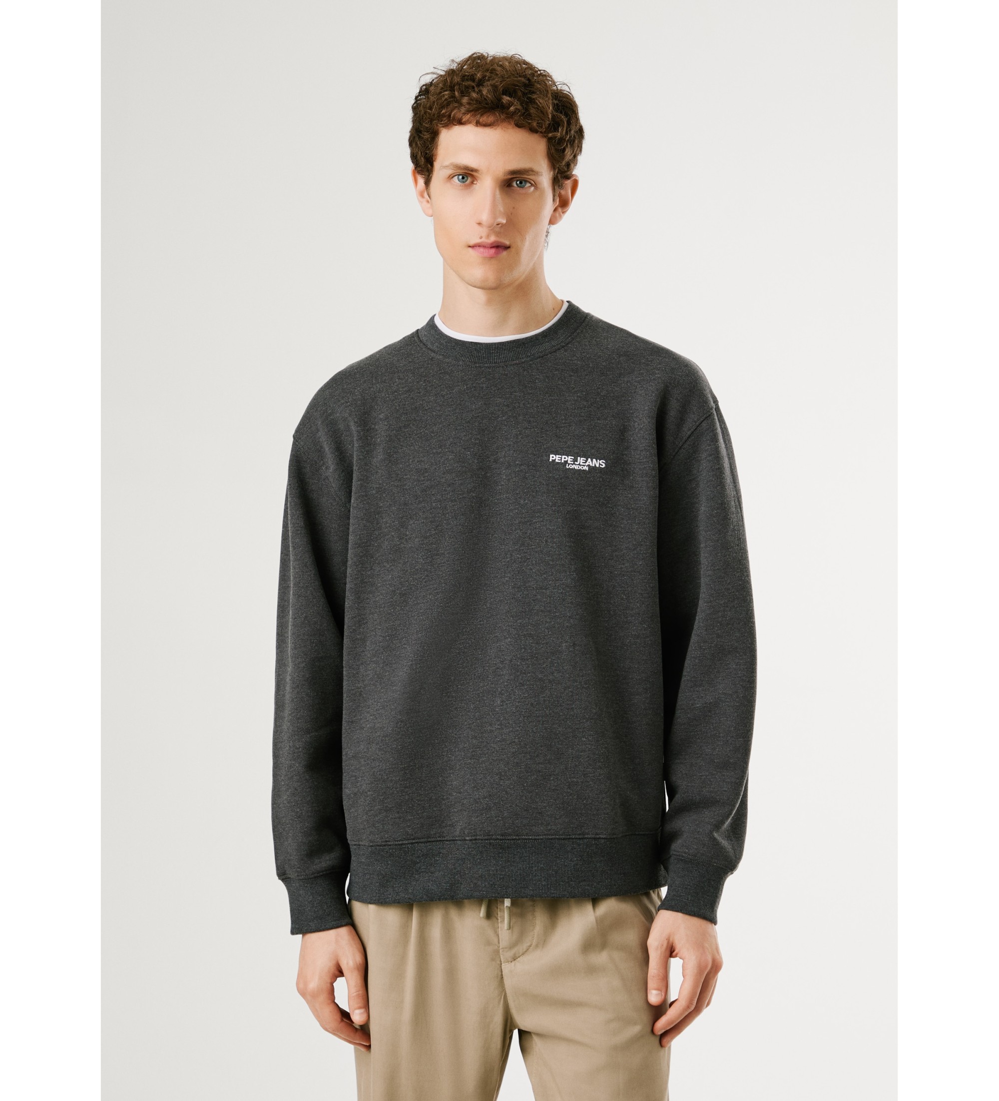 Pepe Jeans für Herren. PM5800031 Terry Crew Sweatshirt grau (S), Lässig, Baumwolle