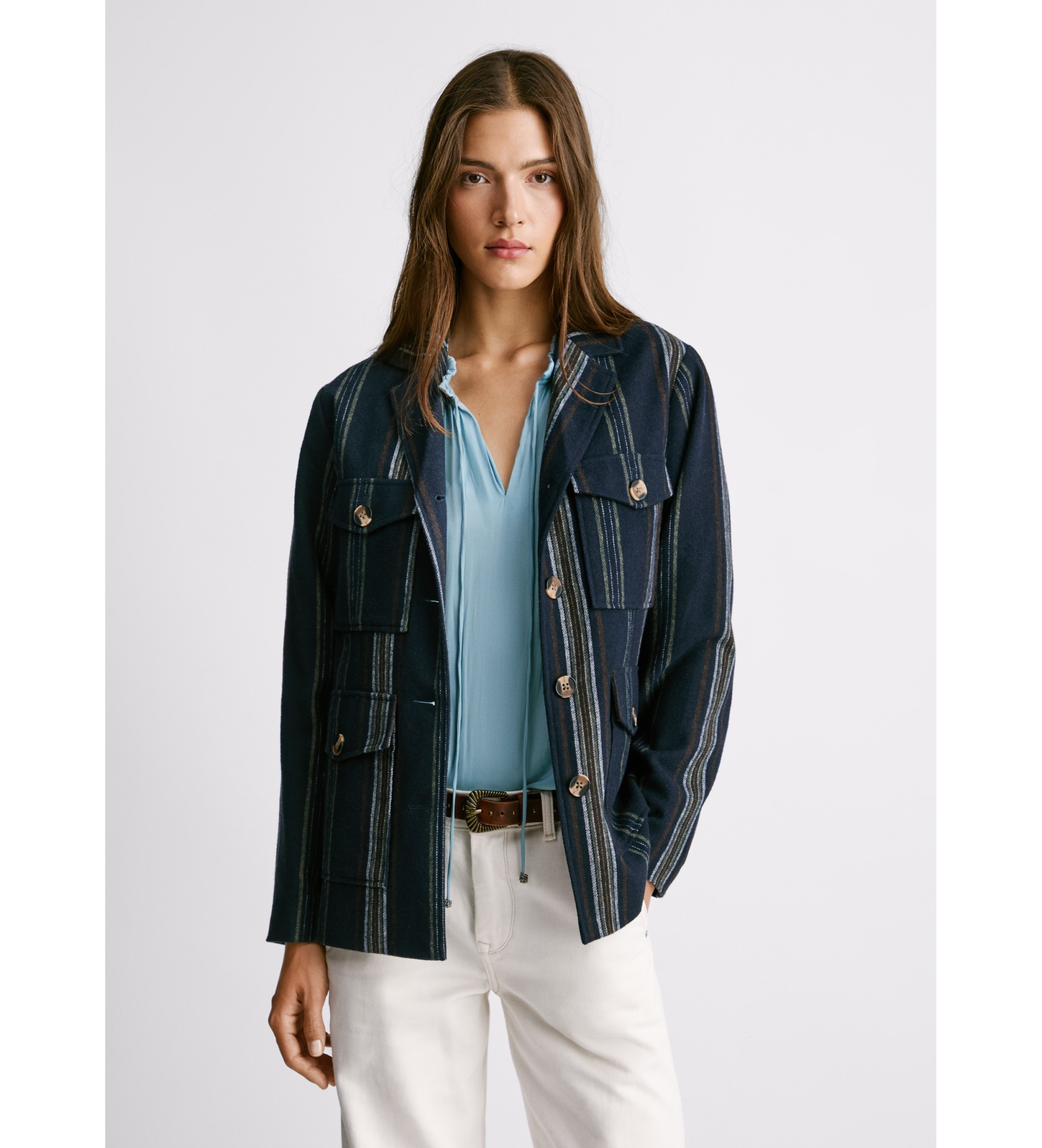 Pepe Jeans für Damen. PL4024346 Tory Jacke navy (XS), Lässig, Polyester, Marine