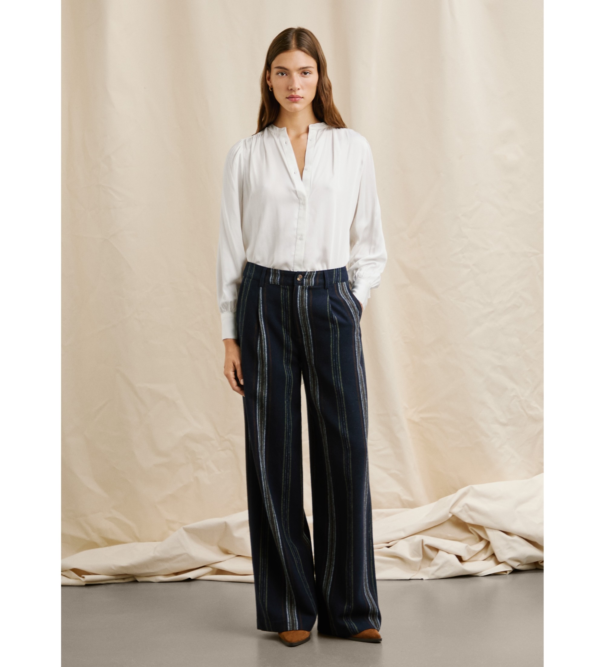 Pepe Jeans für Damen. PL2100010 Tory marineblaue Hose (L), Lässig, Polyester