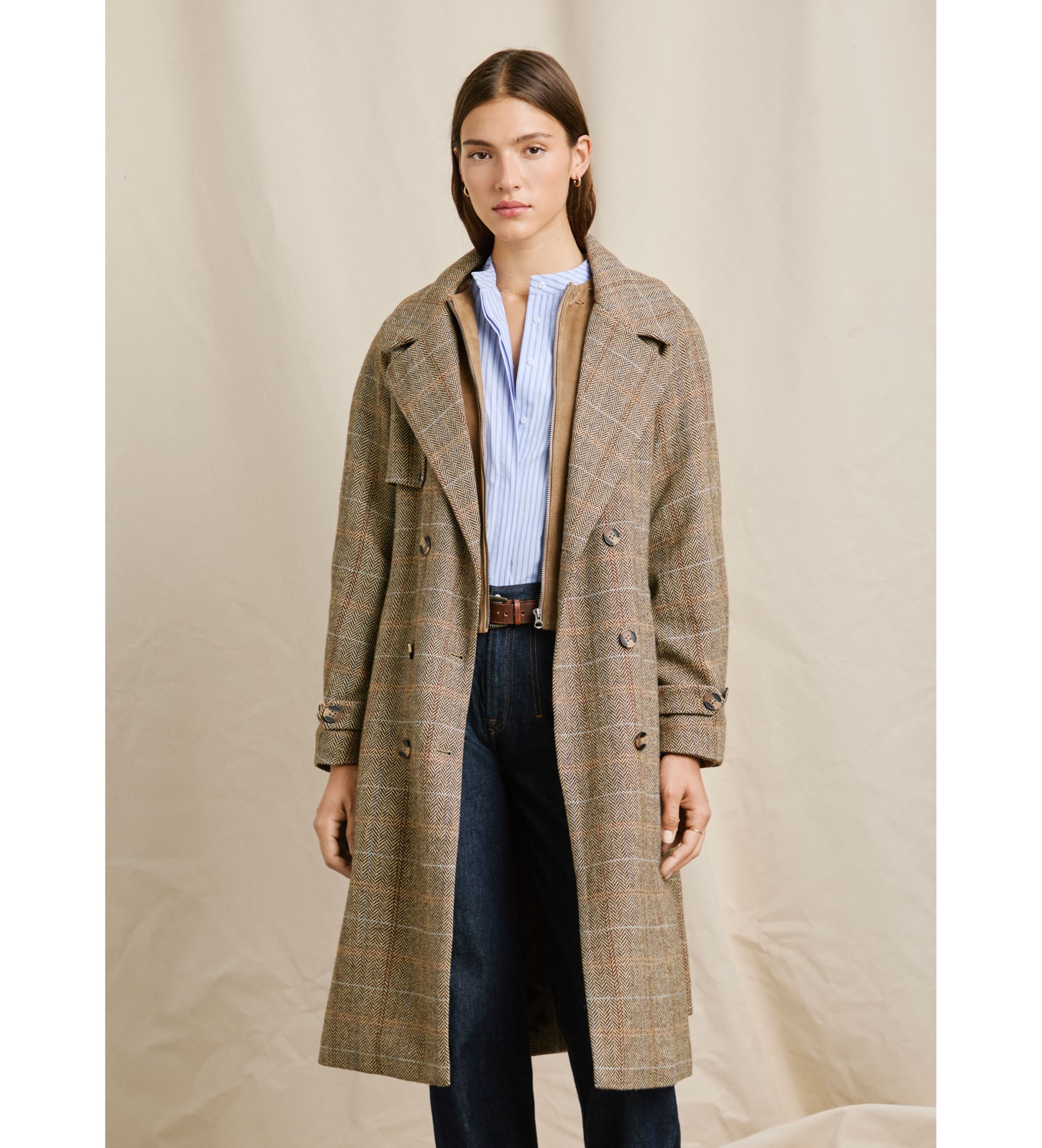 Pepe Jeans für Damen. PL4024371 Tulsa beige Trenchcoat (S), Lässig, Polyester