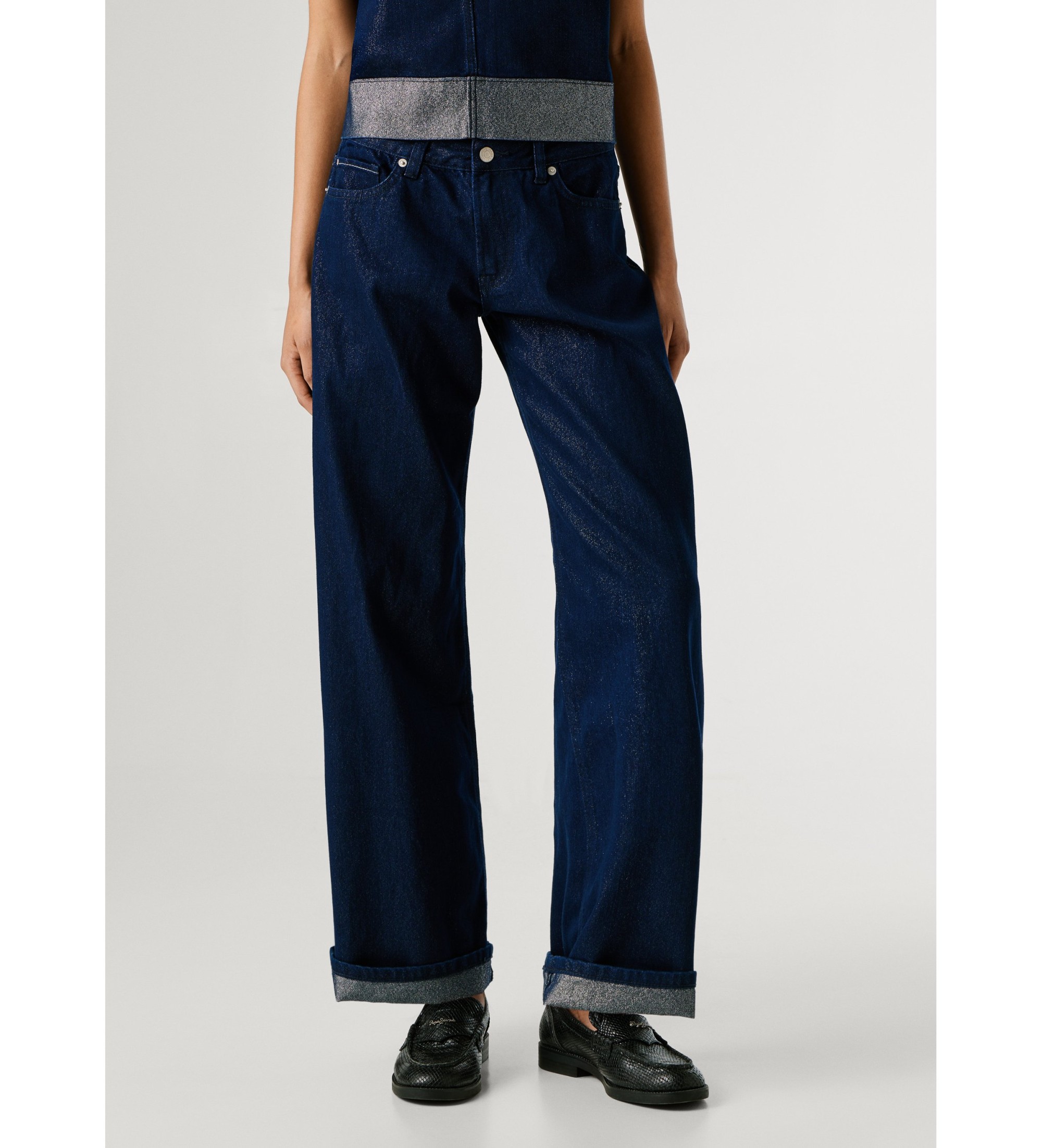 Pepe Jeans für Damen. PL2050923 Jeans Lina Shine navy (31/32), Lässig, Baumwolle, Marine