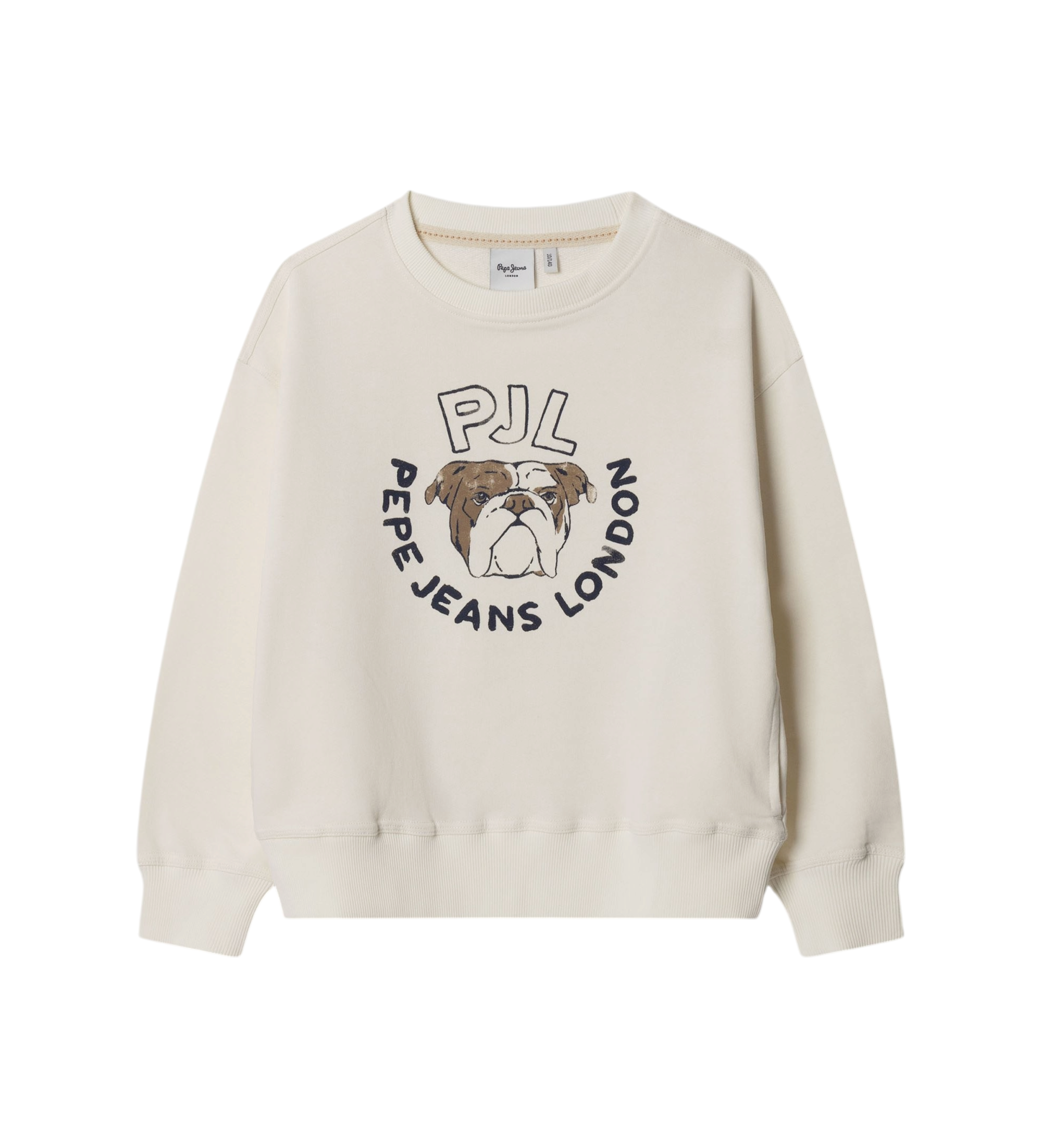 Pepe Jeans für Jungen. PB5800070 Sweatshirt Wilfred weiß (14años= 164cm), Lässig, Baumwolle, Kinderbekleidung