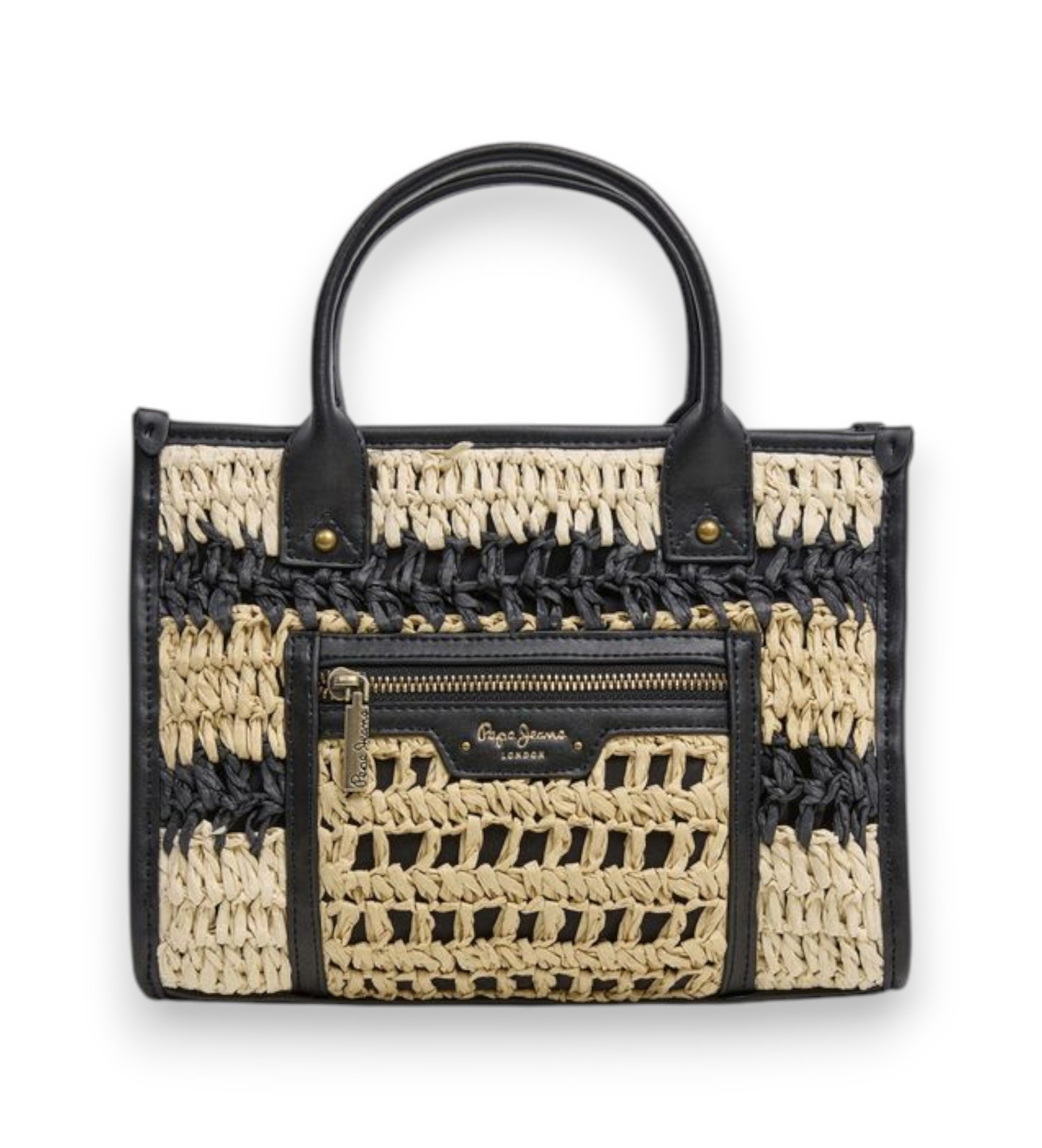 Pepe Jeans für Damen. PL0300105 Zadie London Tasche beige, schwarz (OSFA), Lässig, Papier