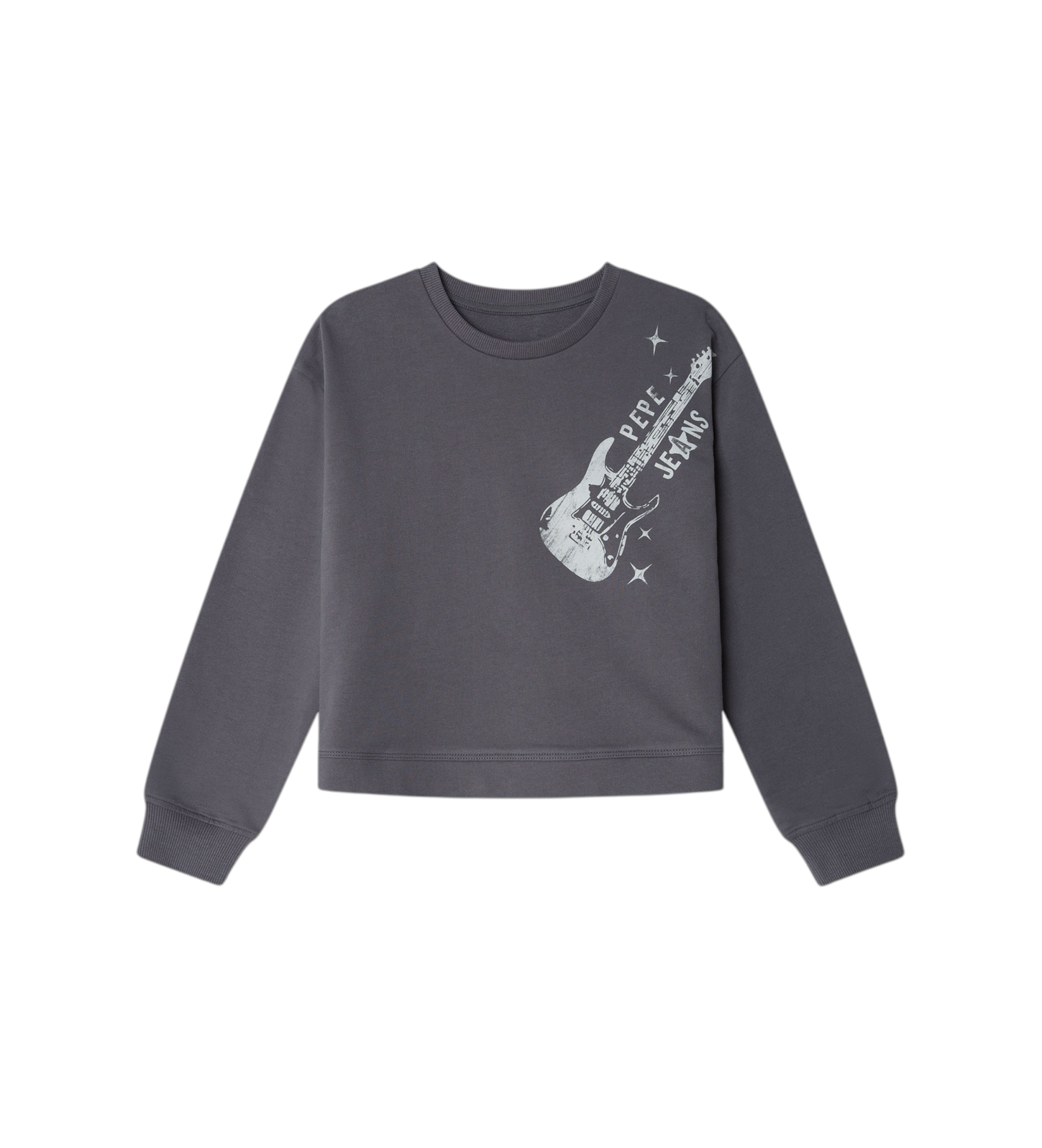 Pepe Jeans für Mädchen. PG5800003 Sweatshirt Alanis grau (8Años= 128cm), Lässig, Baumwolle, Kinderbekleidung