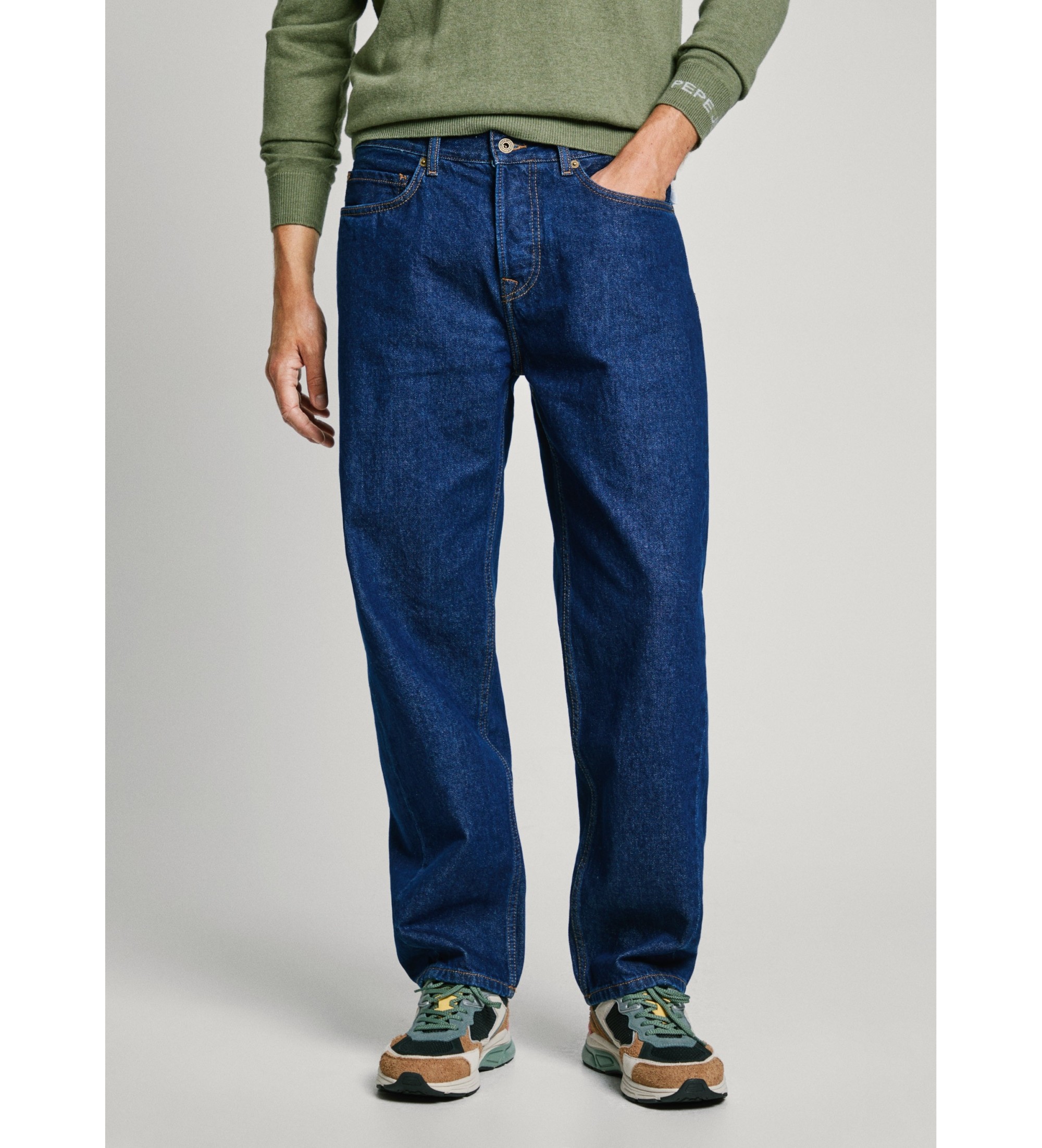 Pepe Jeansvoor mannen. PM207705CU4 Blauw Vat Jeans (34/30), Casual, Katoen, Denim, Duurzaam