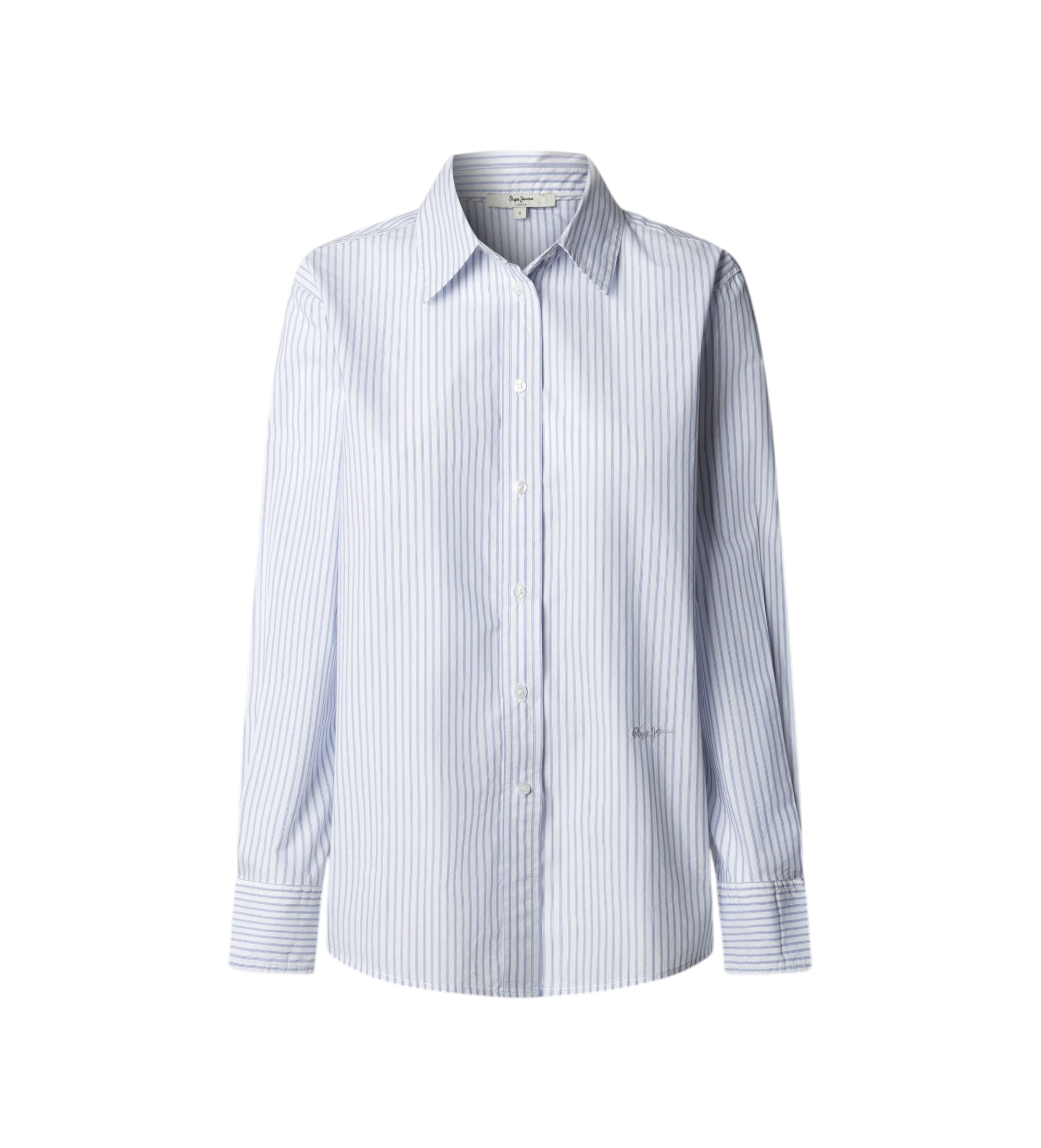 Pepe Jeans für Damen. PL3051389 Bavi Hemd blau (XS), Lässig, Baumwolle, Klassisch, Langarm
