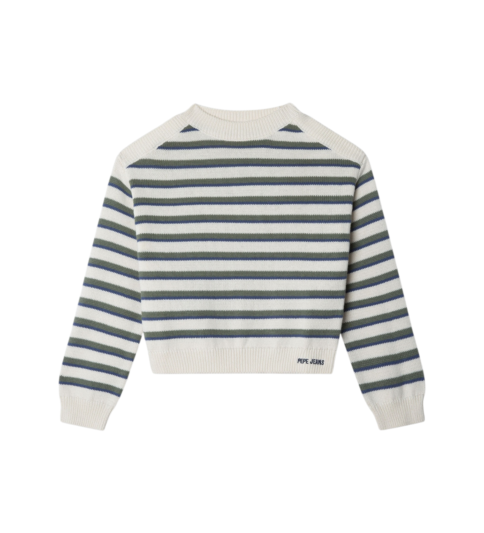 Pepe Jeans für Mädchen. PG7000006 Beck Pullover blau (8años= 128cm), Weiß, Lässig, Baumwolle, Kinderbekleidung