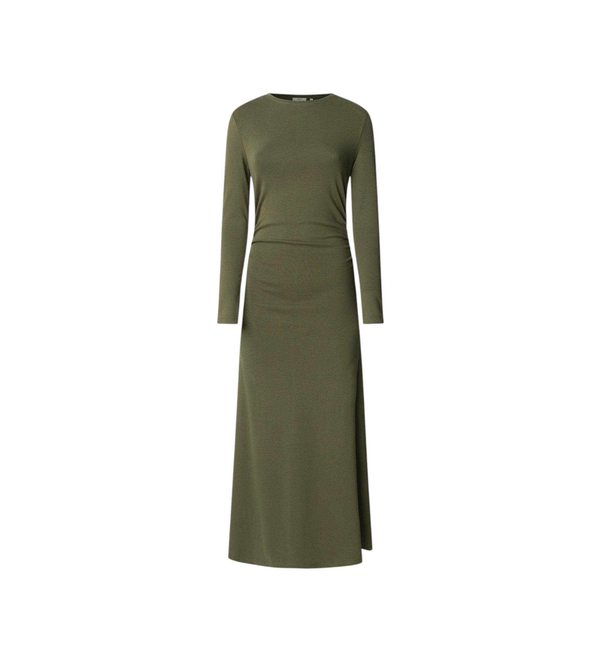 Pepe Jeans für Damen. PL9537717 Bibiera grünes Kleid (L), Lässig, Baumwolle, Langarm
