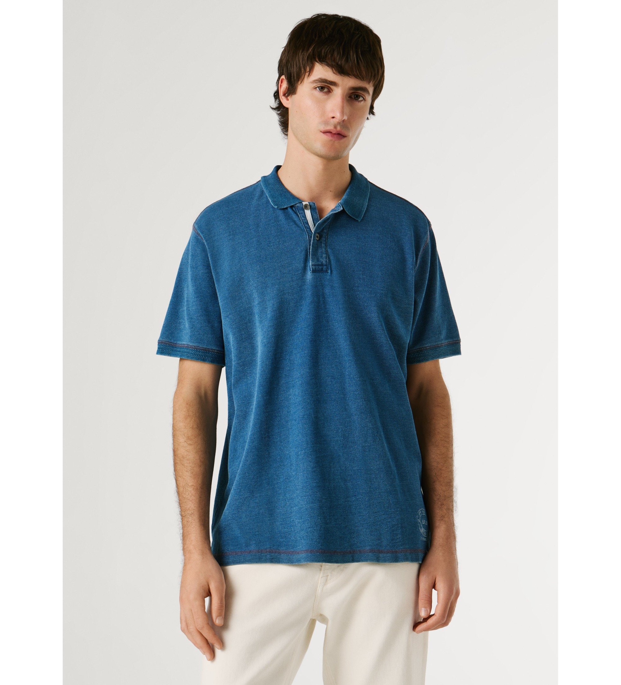 Pepe Jeans für Herren. PM5400077 Callum Polo blau (M), Lässig, Baumwolle, Kurzarm