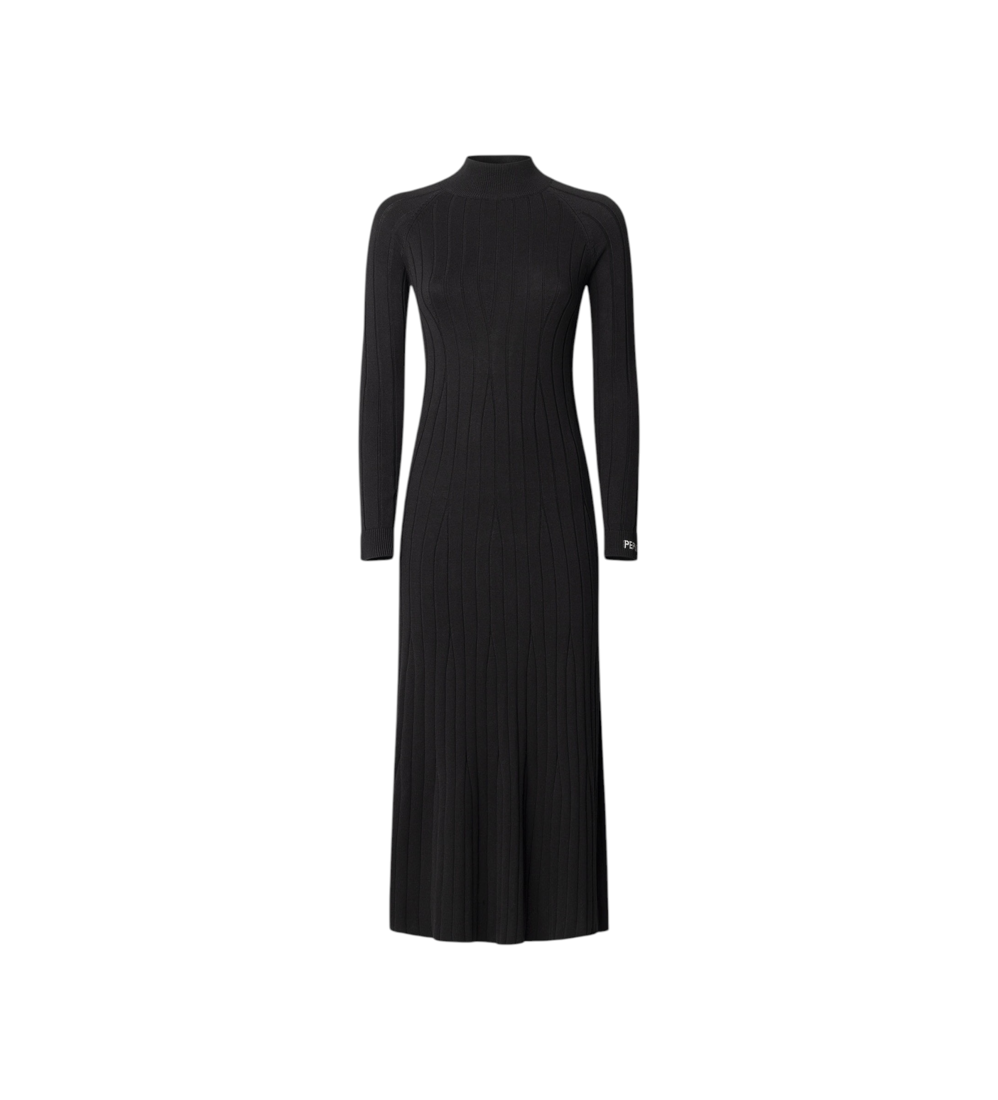 Pepe Jeans für Damen. PL9537749 Carla Kleid schwarz (M), Lässig, Baumwolle, Langarm