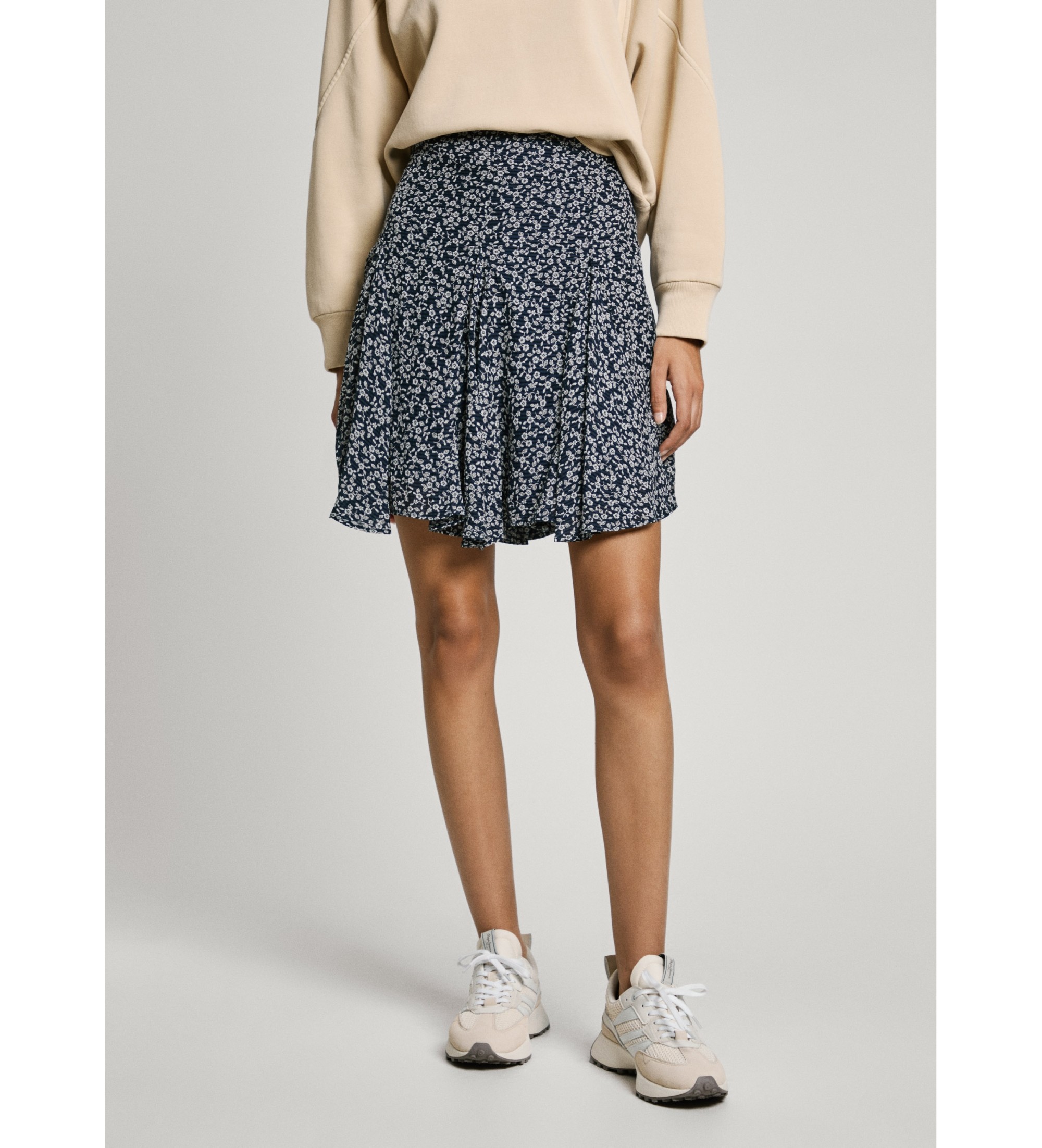 Pepe Jeans für Damen. PL901196 Kurzer Rock Cassandra navy (M), Lässig, Viskose, Marine