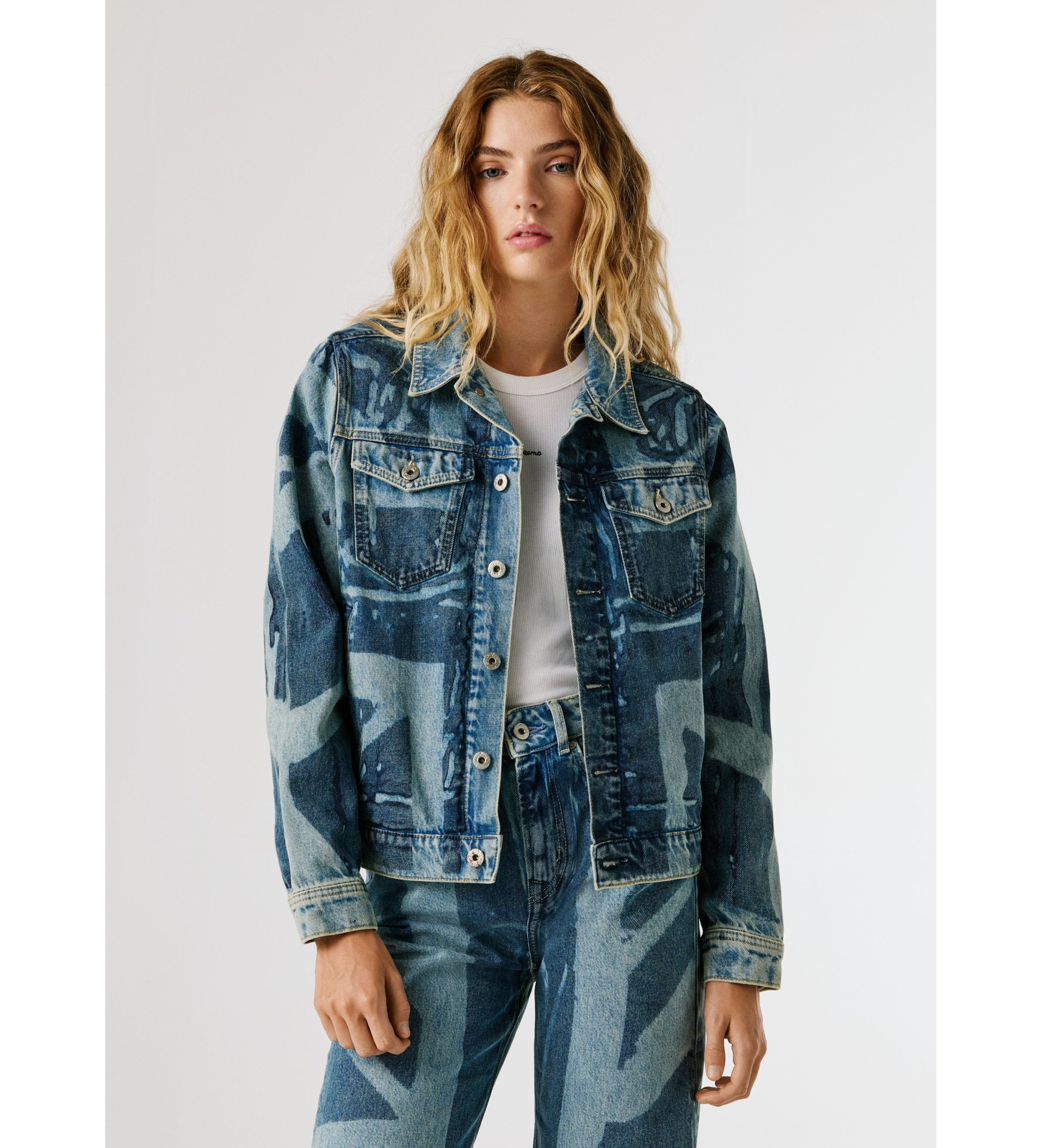 Pepe Jeans für Damen. PL4024455 Jacke Jude blau (S), Lässig, Baumwolle, Denim
