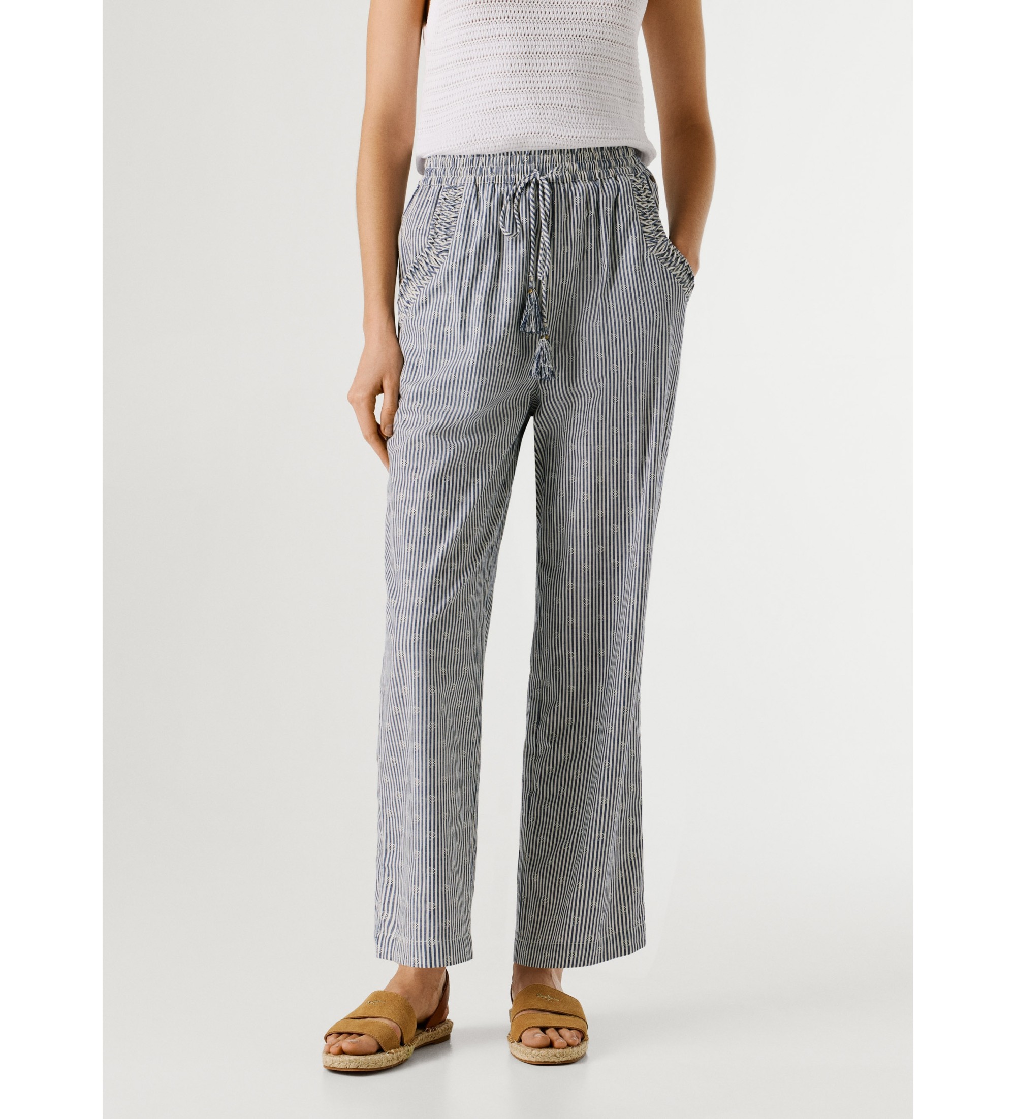 Pepe Jeansvoor vrouwen. PL2100077 Clariel broek blauw (M), Casual, Katoen
