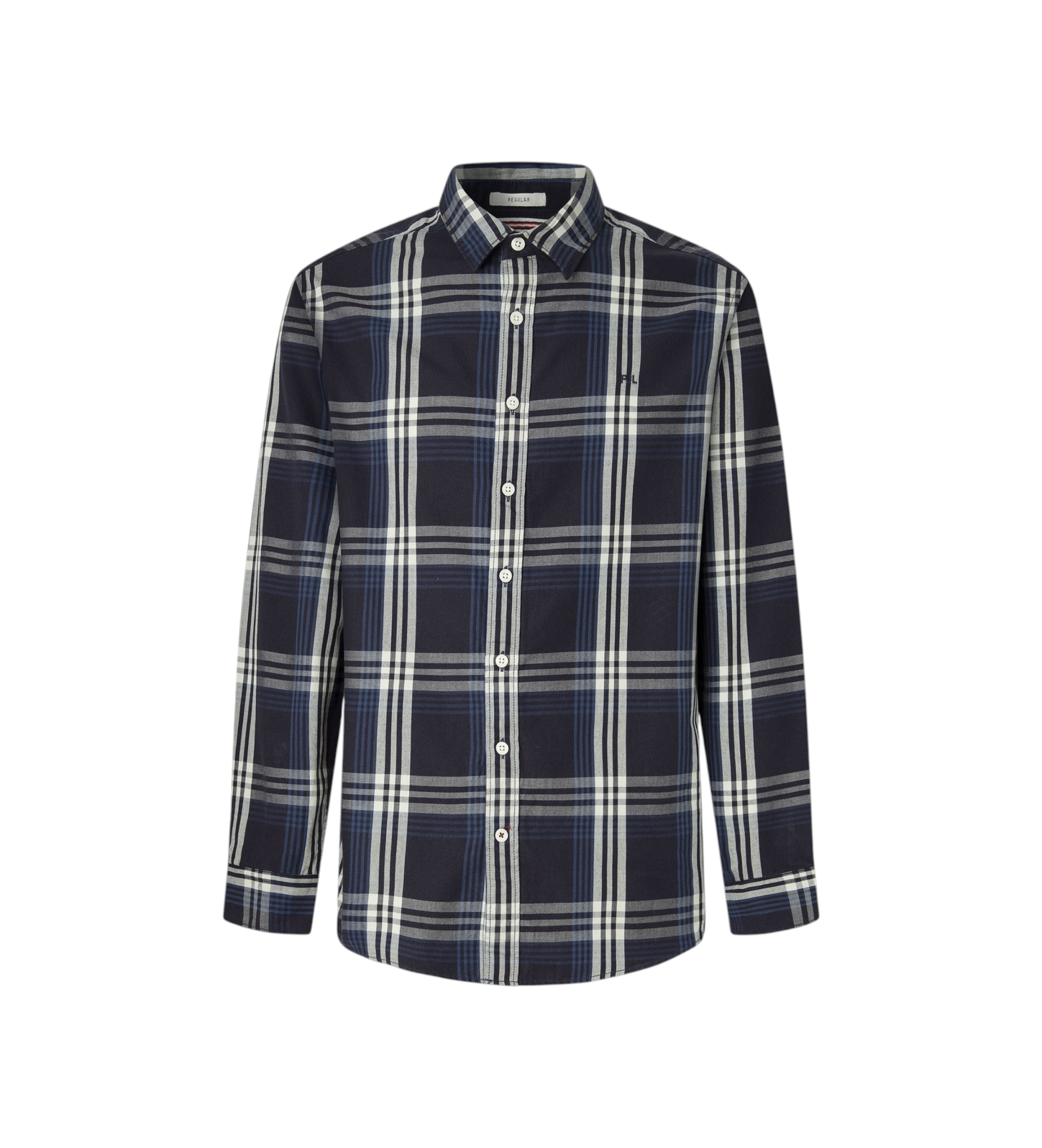 Pepe Jeans für Herren. PM3090824 Codar Hemd navy (M), Lässig, Baumwolle, Langarm, Marine