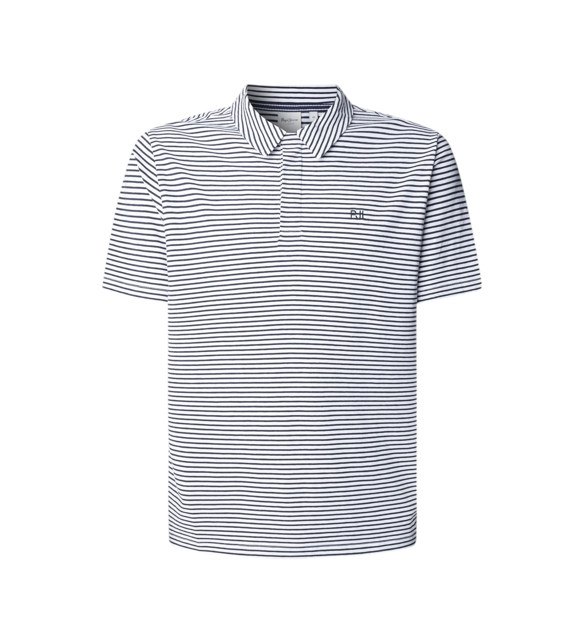 Pepe Jeans für Herren. PM5400075 Polo Corbin Streifen weiß (L), Lässig, Baumwolle, Kurzarm