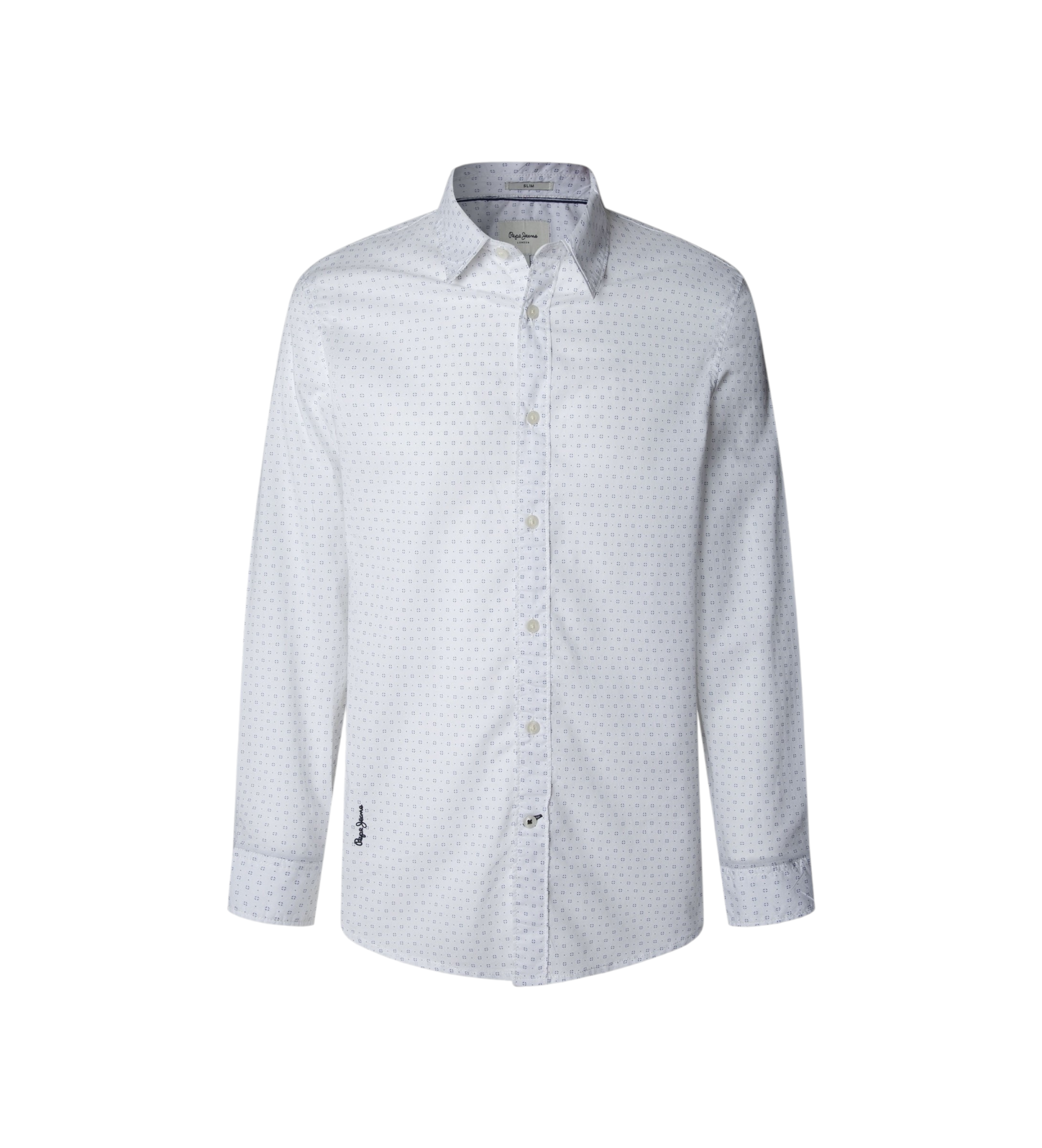 Pepe Jeans für Herren. PM3090837 Hemd Craig weiß (L), Lässig, Baumwolle, Langarm