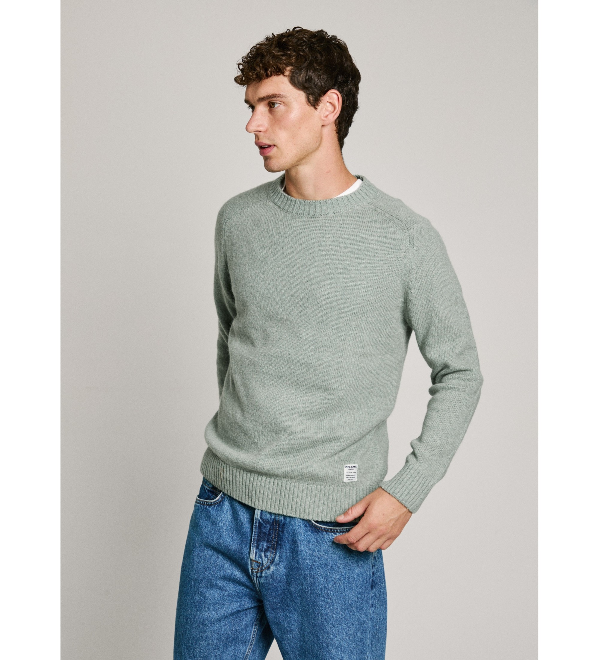 Pepe Jeans für Herren. PM702480 Regular Fit Strickpullover grün (S), Lässig, Baumwolle