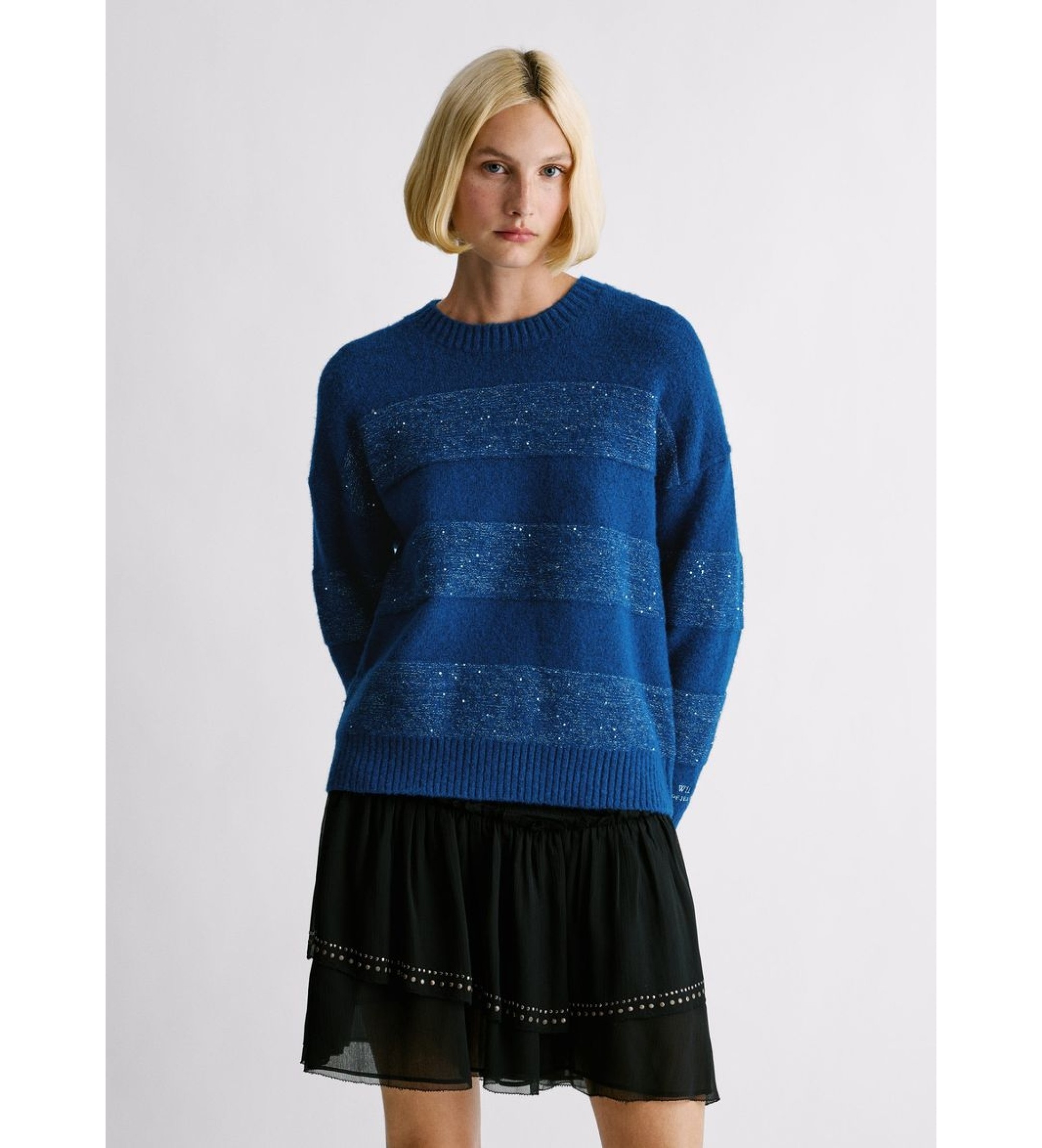 Pepe Jeans für Damen. PL7000065 Jersey Emma blau (M), Lässig, Polyester, Langarm