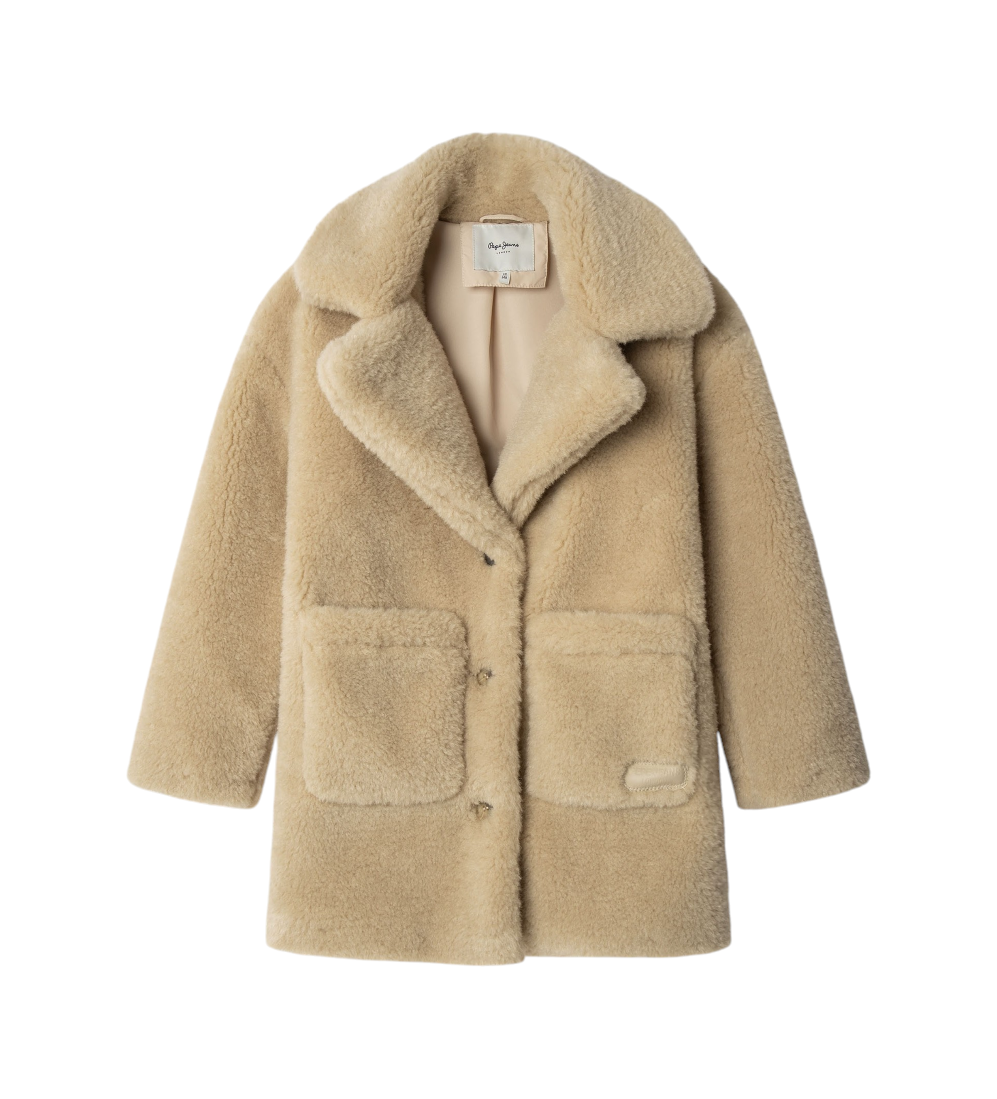 Pepe Jeans für Mädchen. PG4000010 Emmely beiger Mantel (16años= 176cm), Lässig, Polyester, Kinderbekleidung