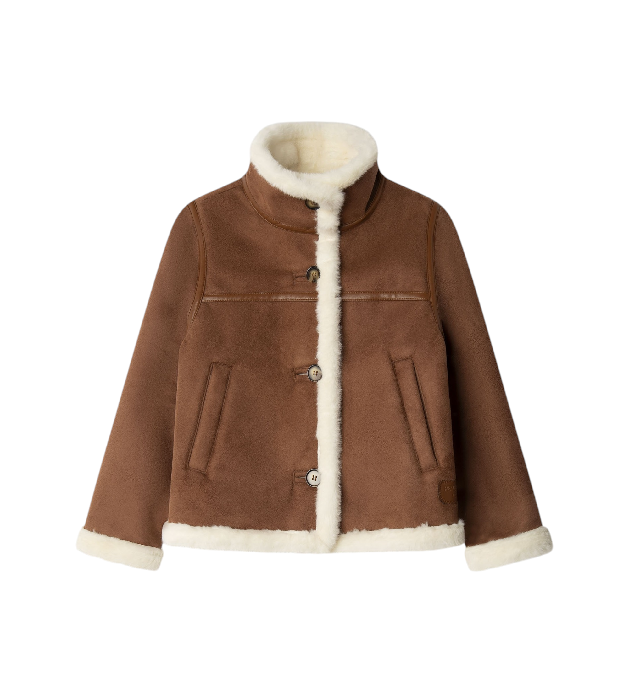 Pepe Jeans für Mädchen. PG4000003 Mantel Evette braun (8años= 128cm), Lässig, Polyester, Kinderbekleidung