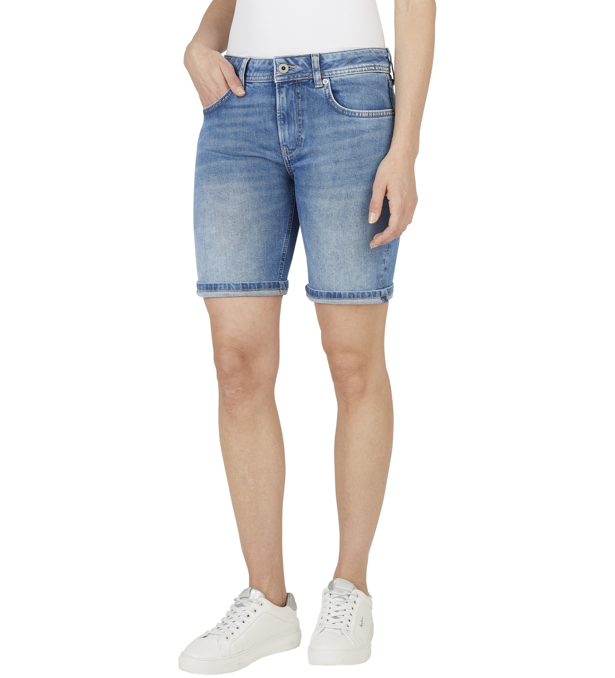 Pepe Jeans für Damen. PL801182IC1 Kurz Mohnblumenblau (28), Lässig, Baumwolle, Denim