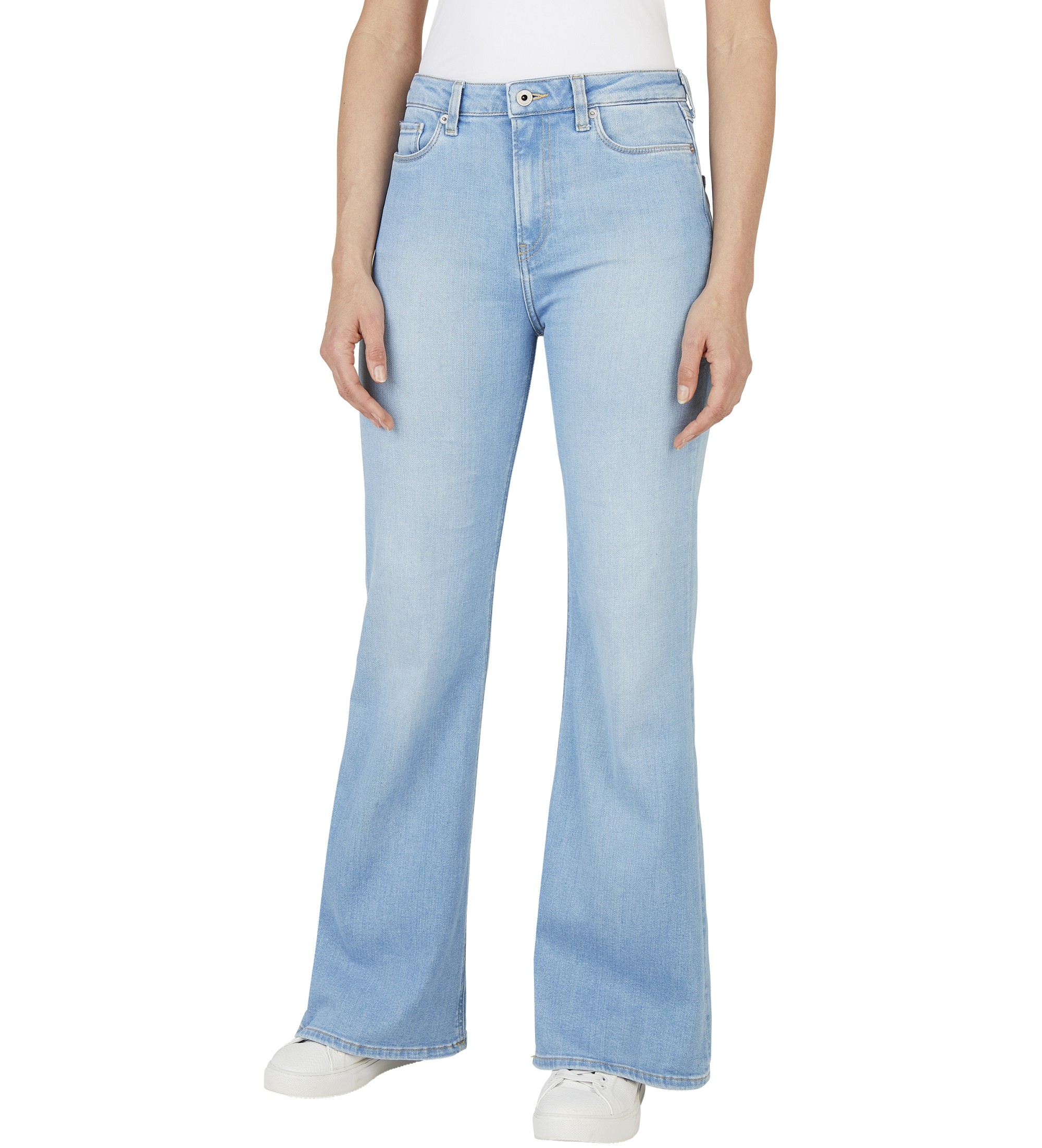 Pepe Jeans für Damen. PL204734NC4 Jeans in Schlaghosenpassform Willa blau (29/34), Lässig, Baumwolle, Denim, Nachhaltig