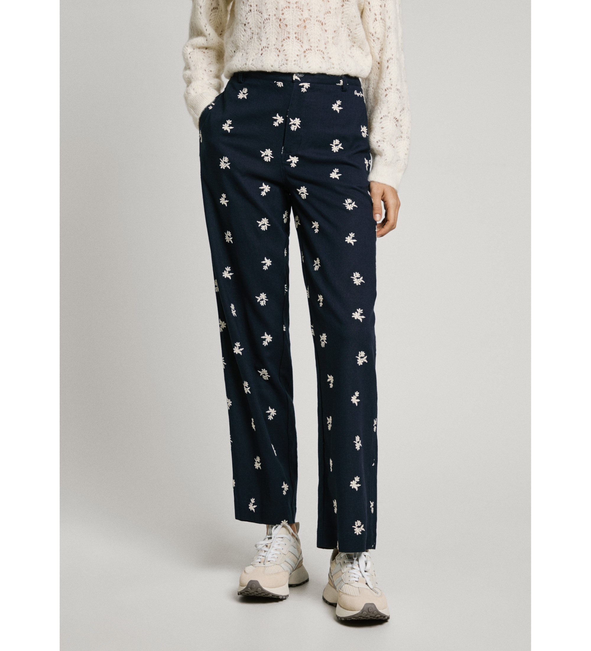 Pepe Jeans für Damen. PL211802 Hose Genoveva navy (M), Lässig, Viskose, Marine