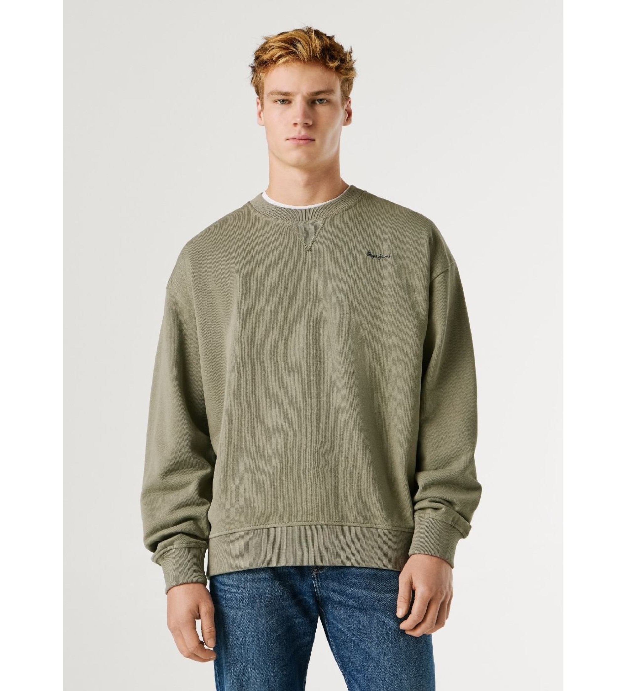 Pepe Jeans für Herren. PM5800154 Sweatshirt Geo Small Logo grün (XL), Lässig, Baumwolle